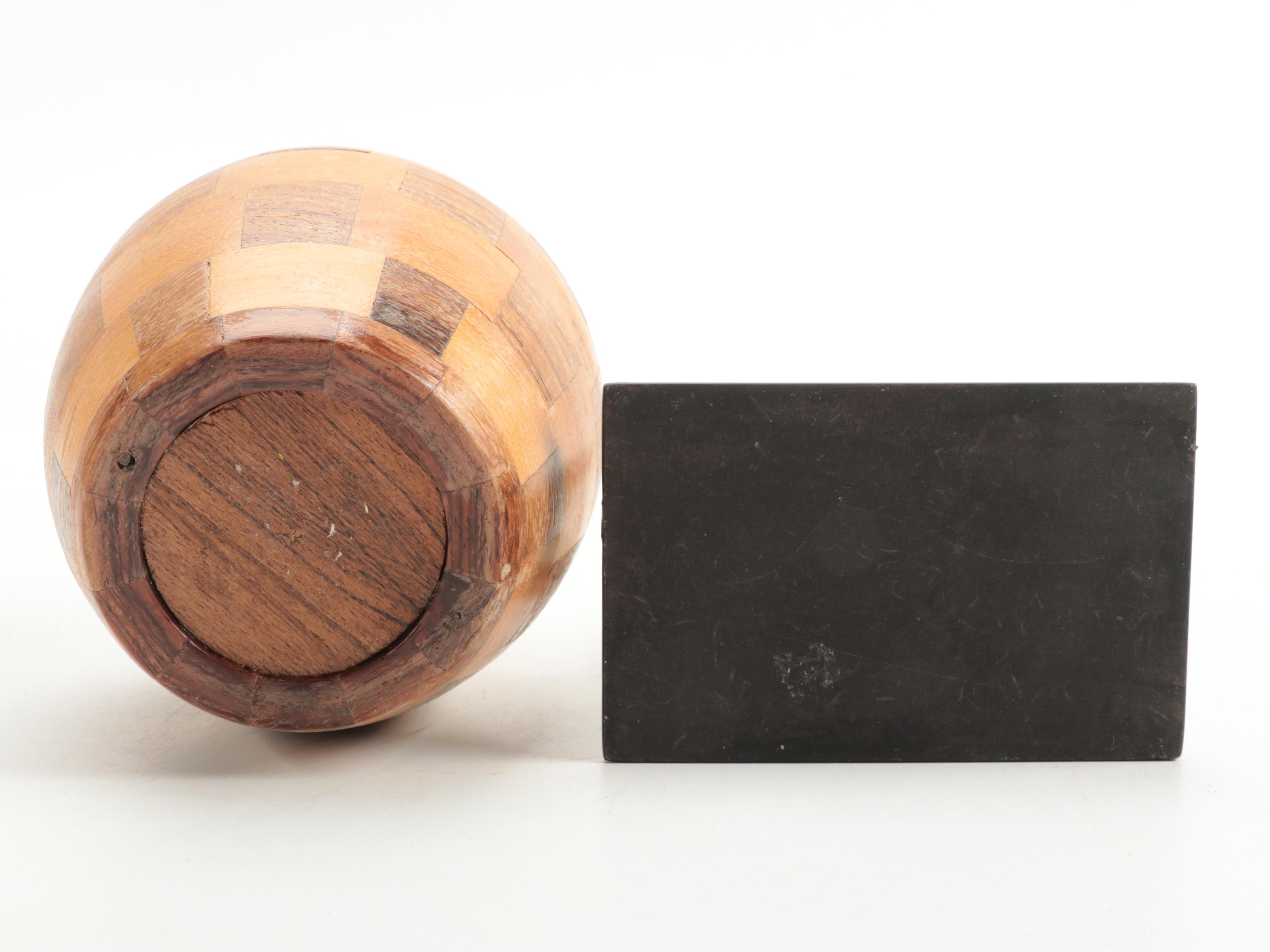 Mexican and Other Miniature Sombreros, Maracas, Vase and More