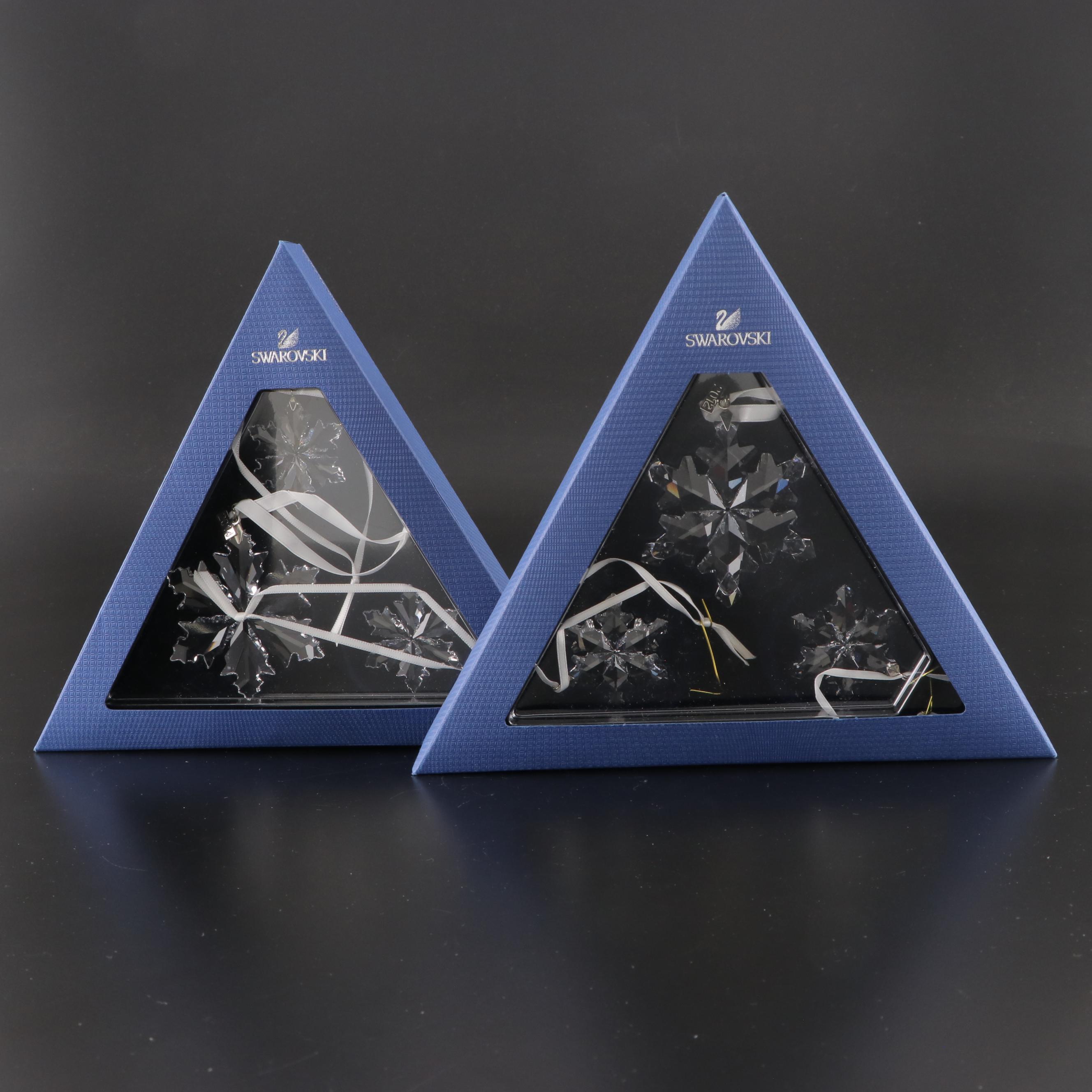 Swarovski Crystal Christmas Snowflakes Ornament Sets