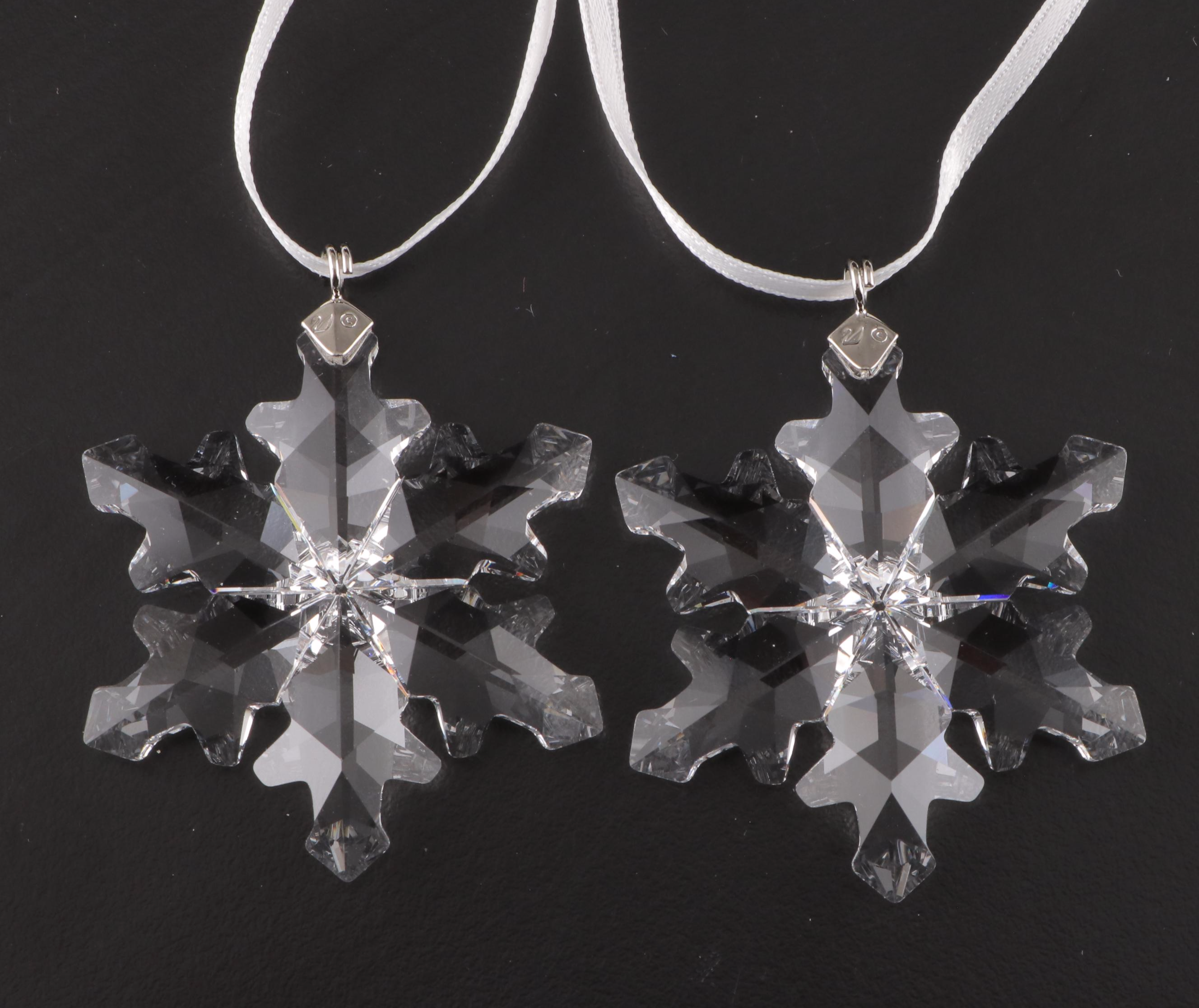 Swarovski Crystal Christmas Snowflakes Ornament Sets