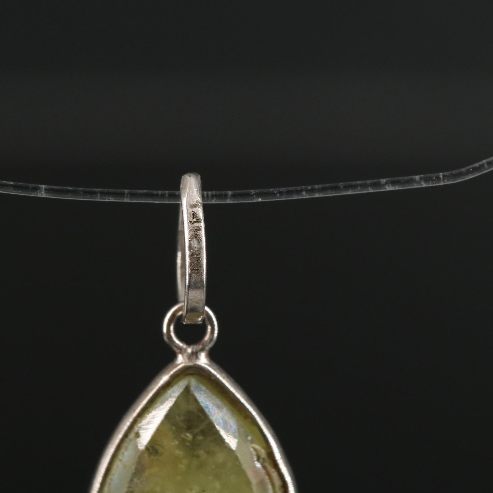 14K Sapphire Pendant