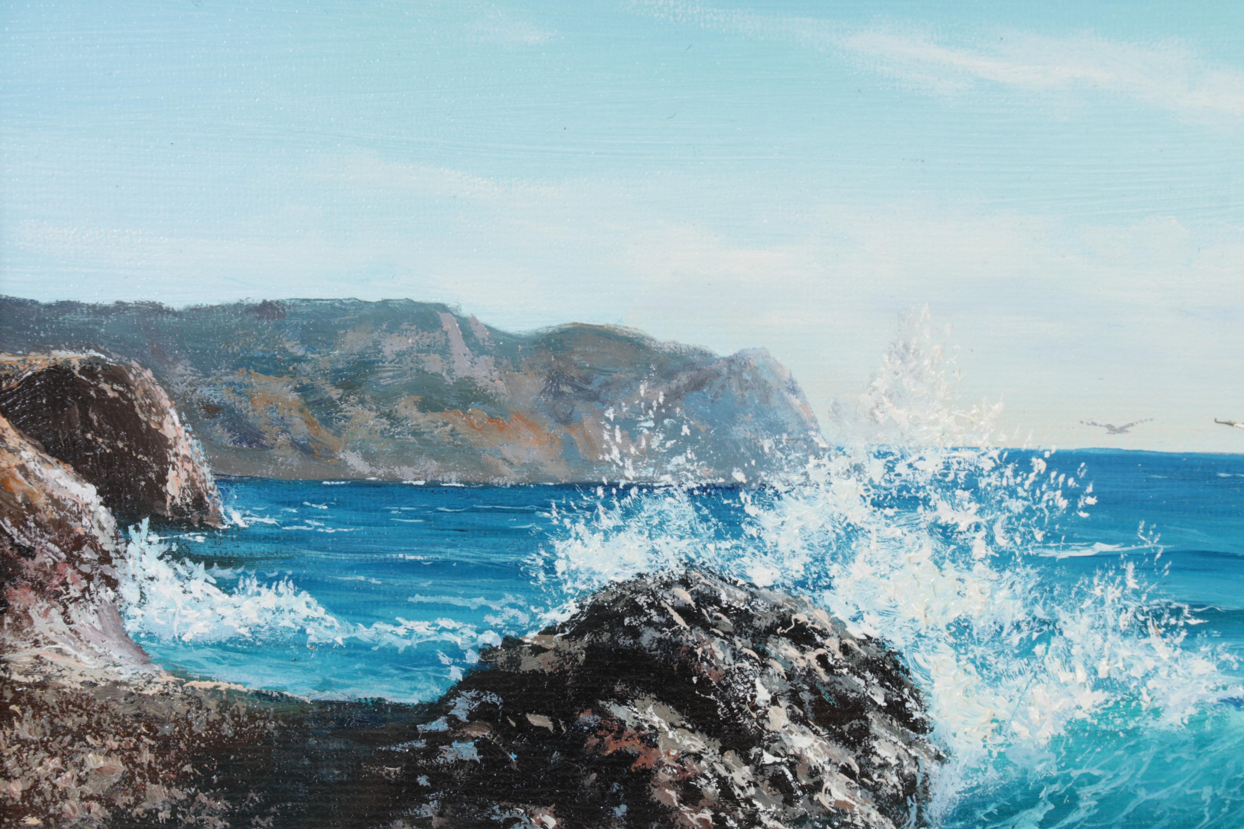 Jevgenijus Litvinas Oil Painting "Coastal Rocks," 2022