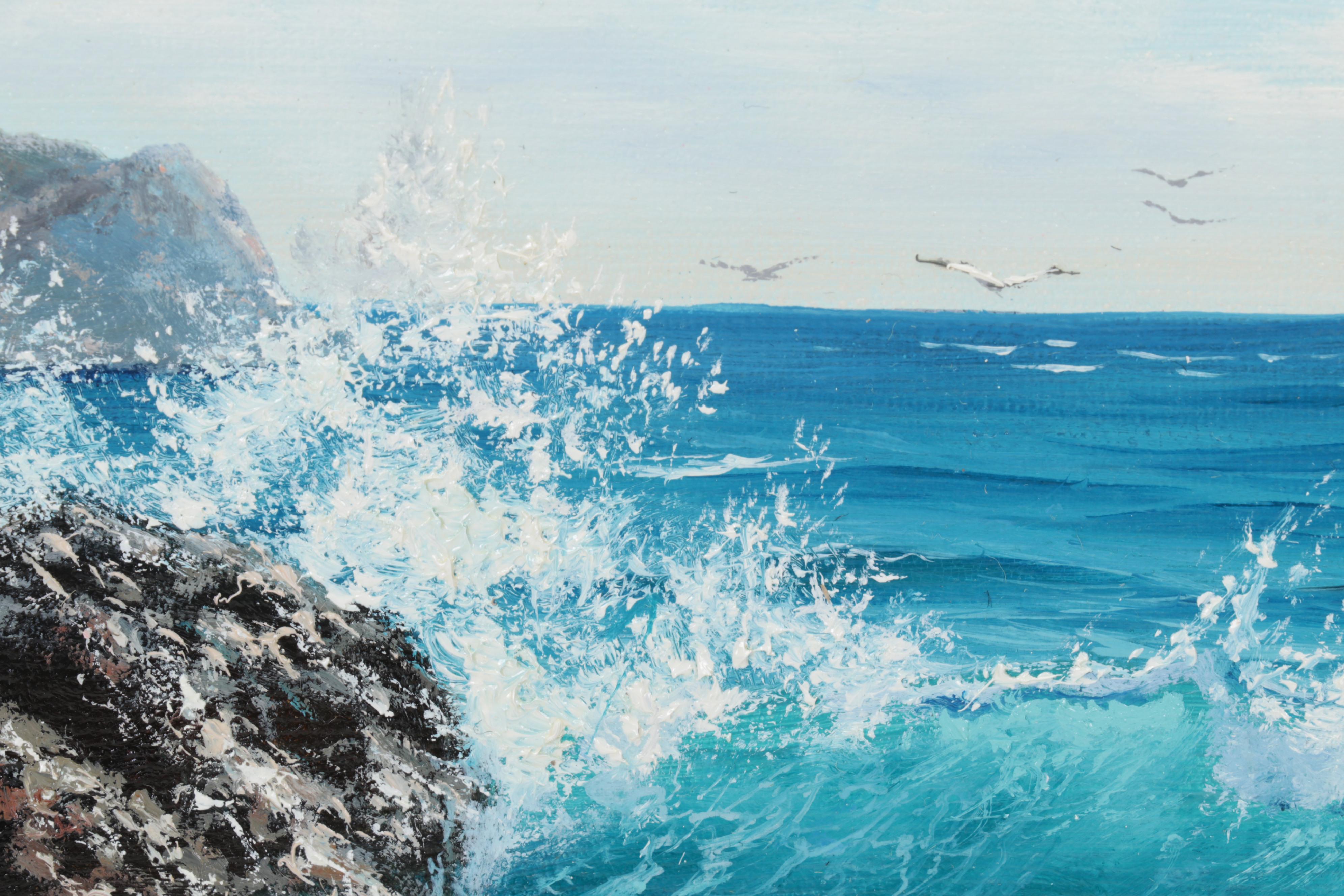 Jevgenijus Litvinas Oil Painting "Coastal Rocks," 2022