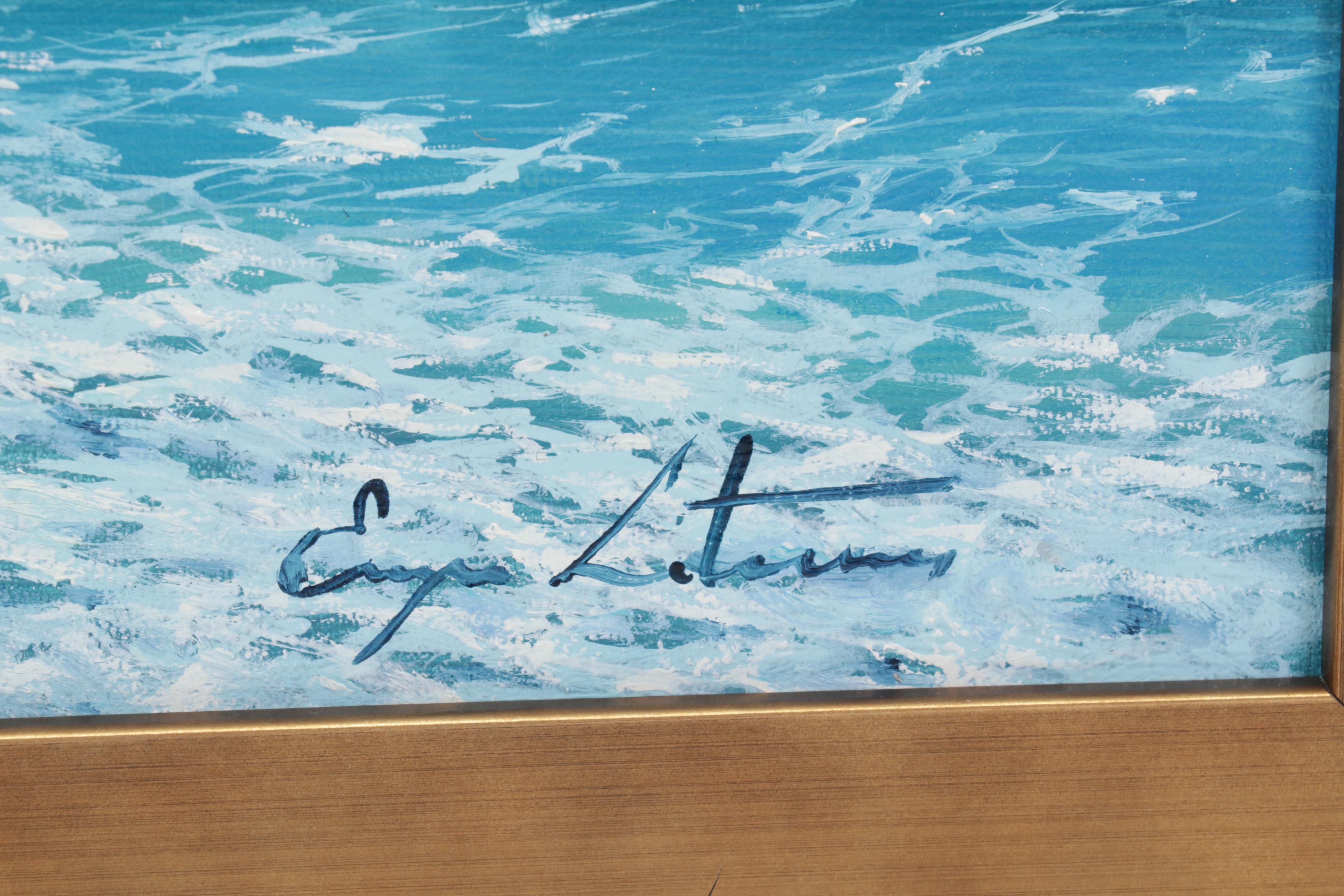 Jevgenijus Litvinas Oil Painting "Coastal Rocks," 2022