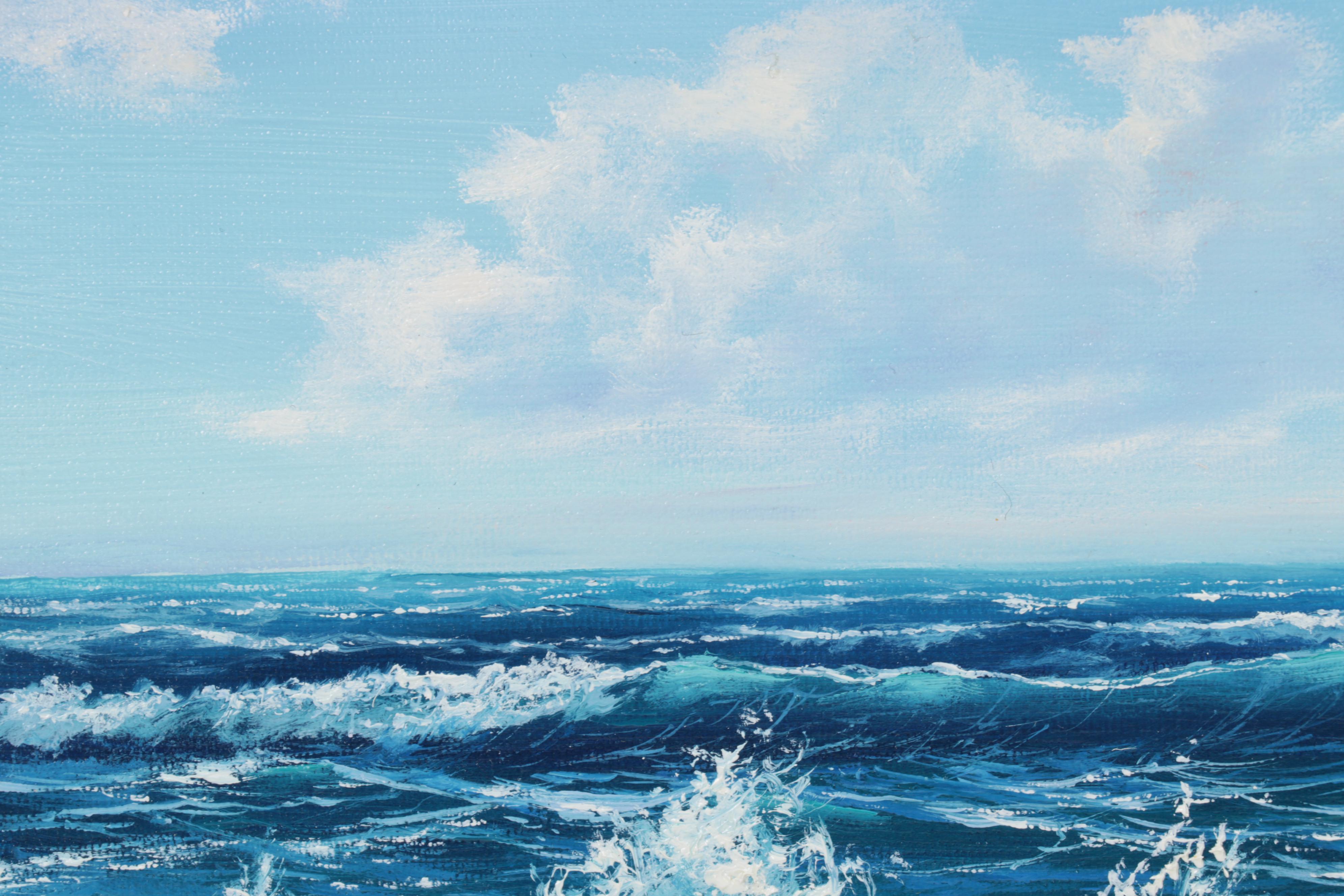 Jevgenijus Litvinas Oil Painting "Ocean Waves," 2022