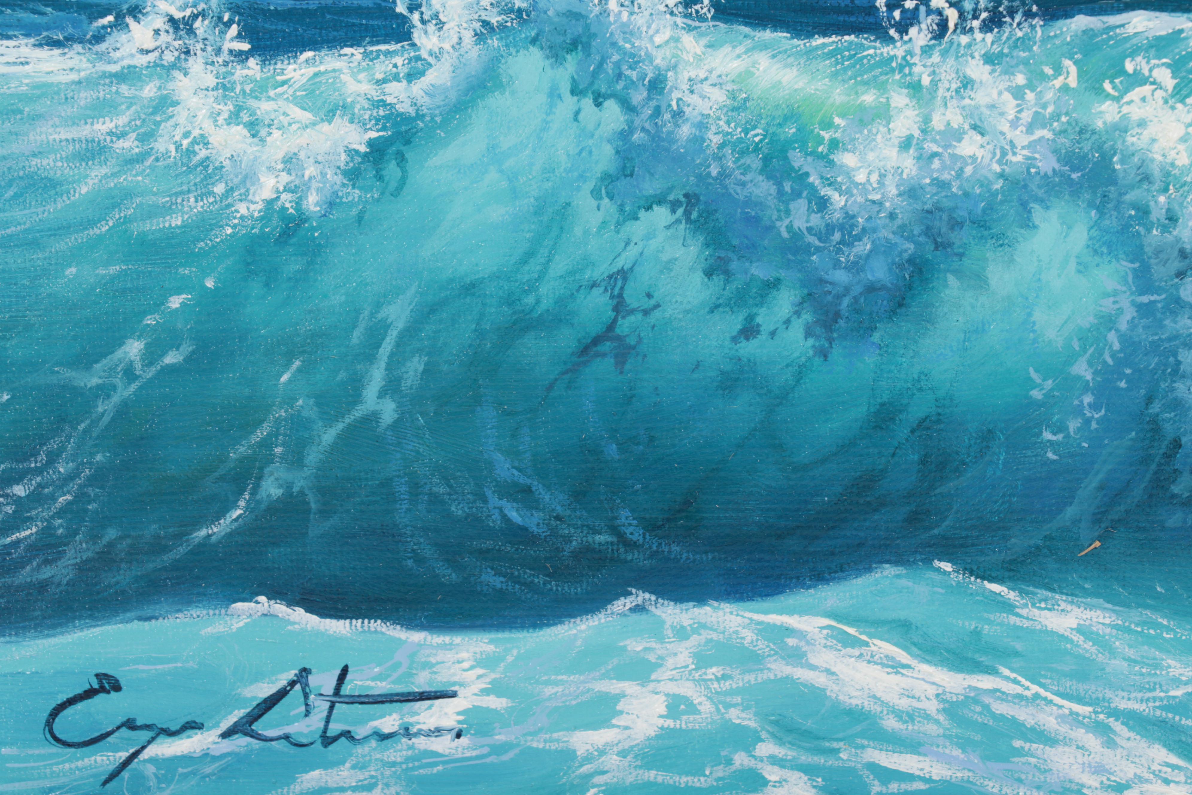 Jevgenijus Litvinas Oil Painting "Ocean Waves," 2022