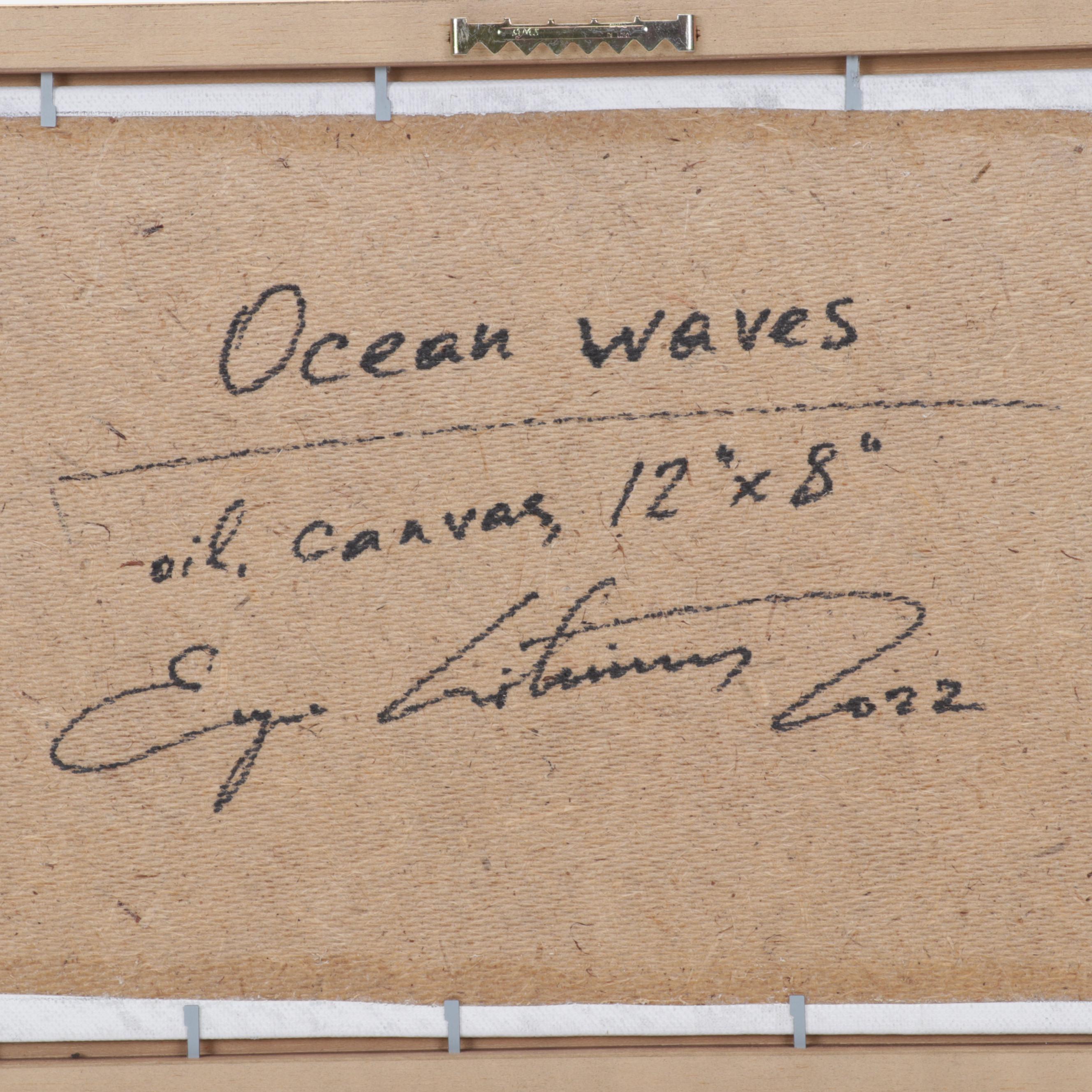 Jevgenijus Litvinas Oil Painting "Ocean Waves," 2022