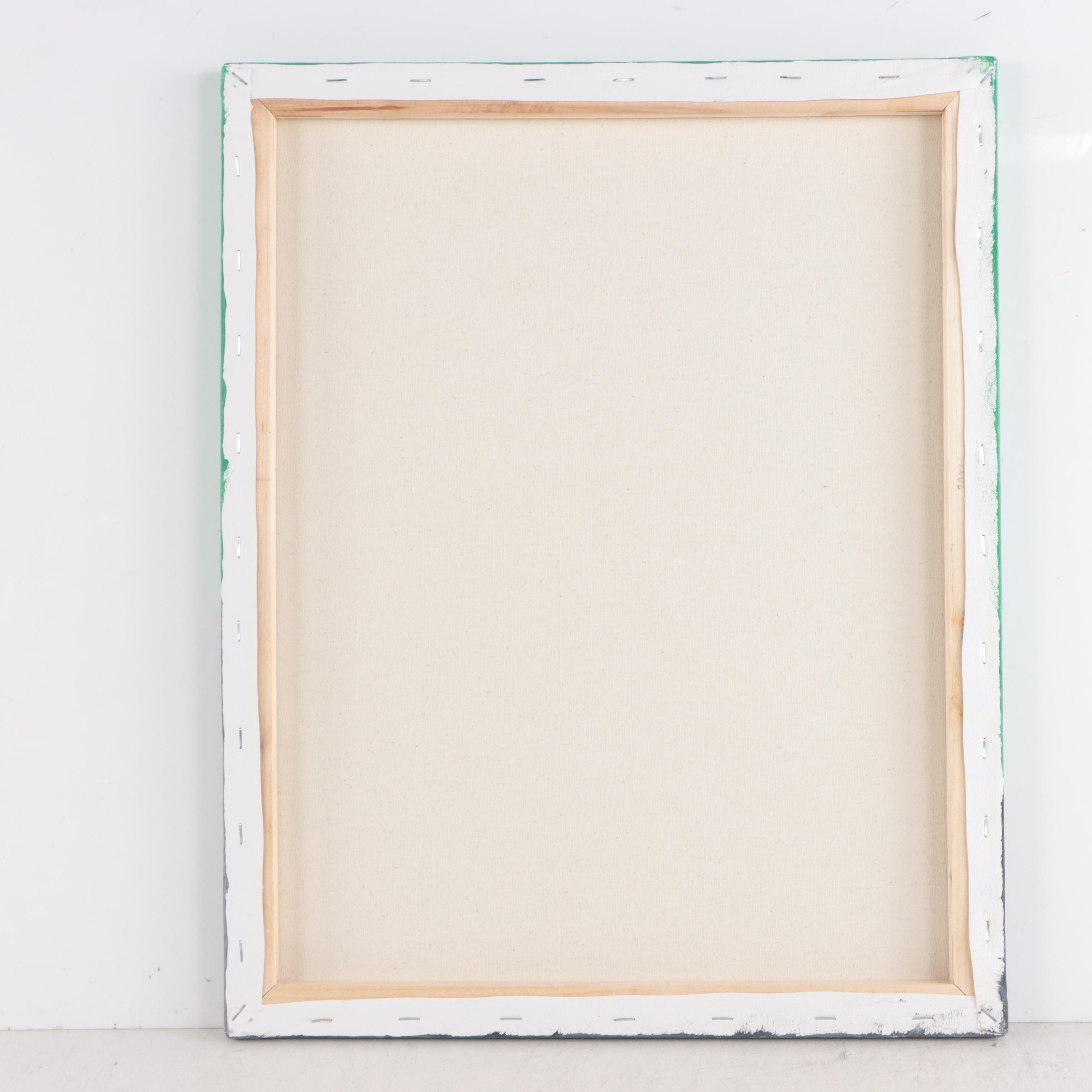 Acrylic Painting of Succulent, 21st Century