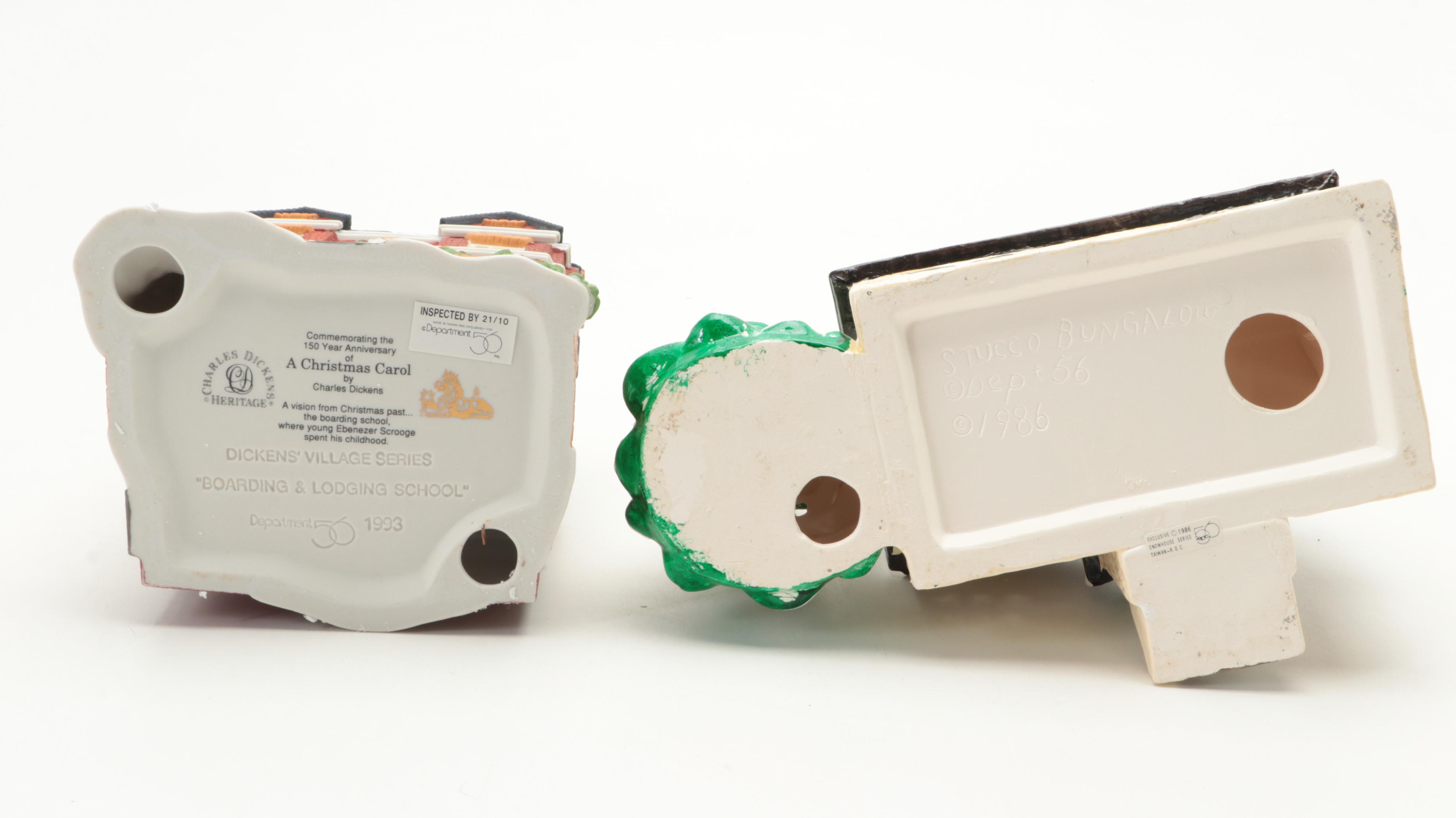 Department 56 Porcelain Figurines and Pre-Lit Houses