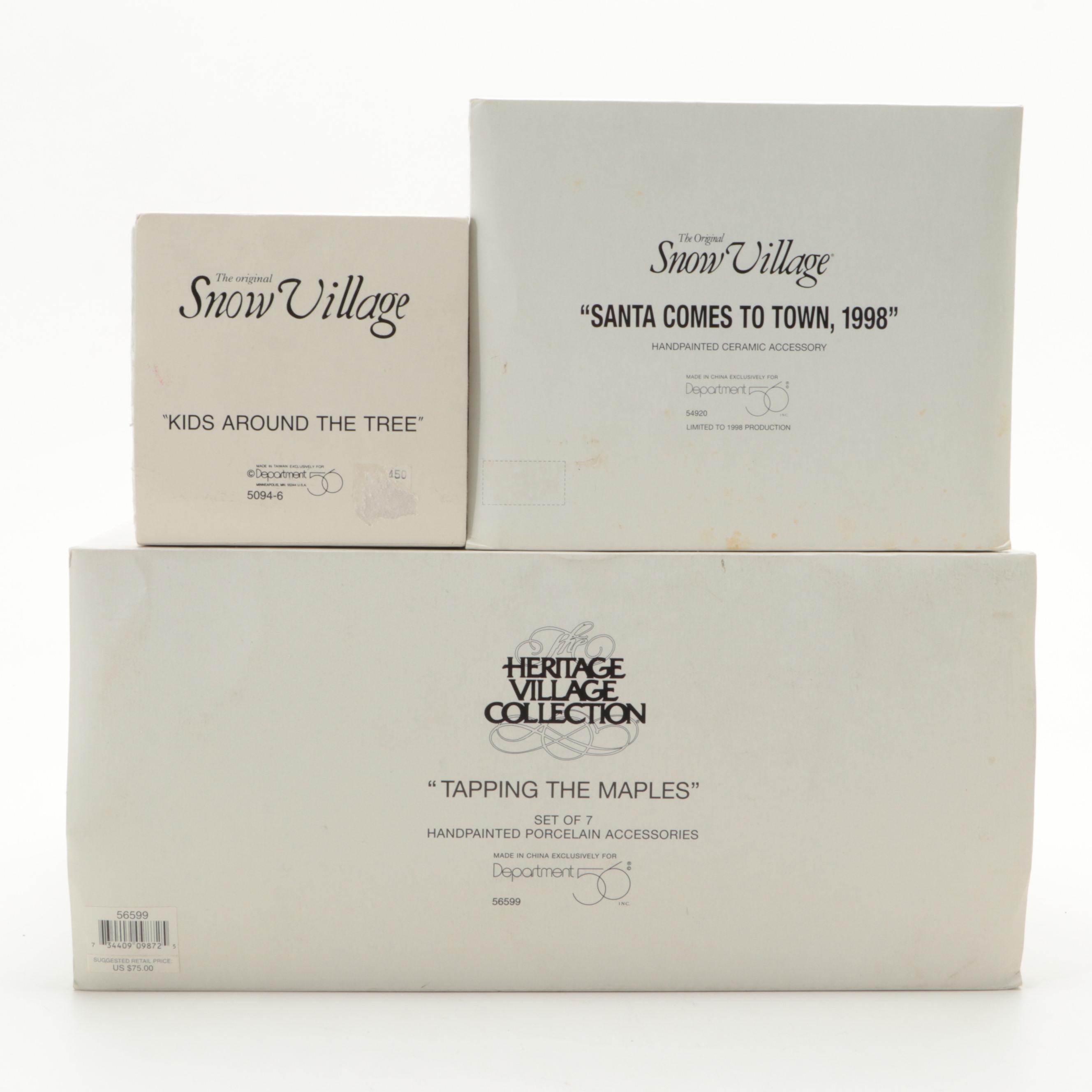 Department 56 Porcelain Figurines and Pre-Lit Houses