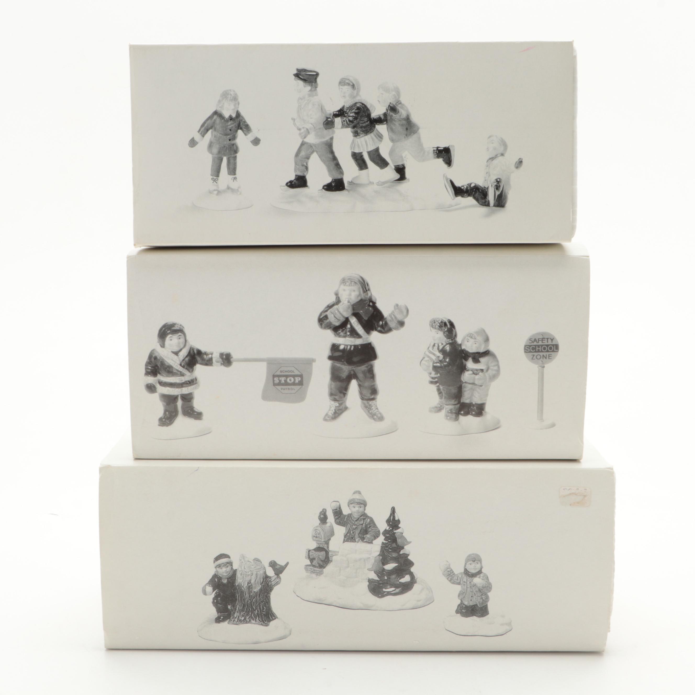 Department 56 Porcelain Figurines and Pre-Lit Houses