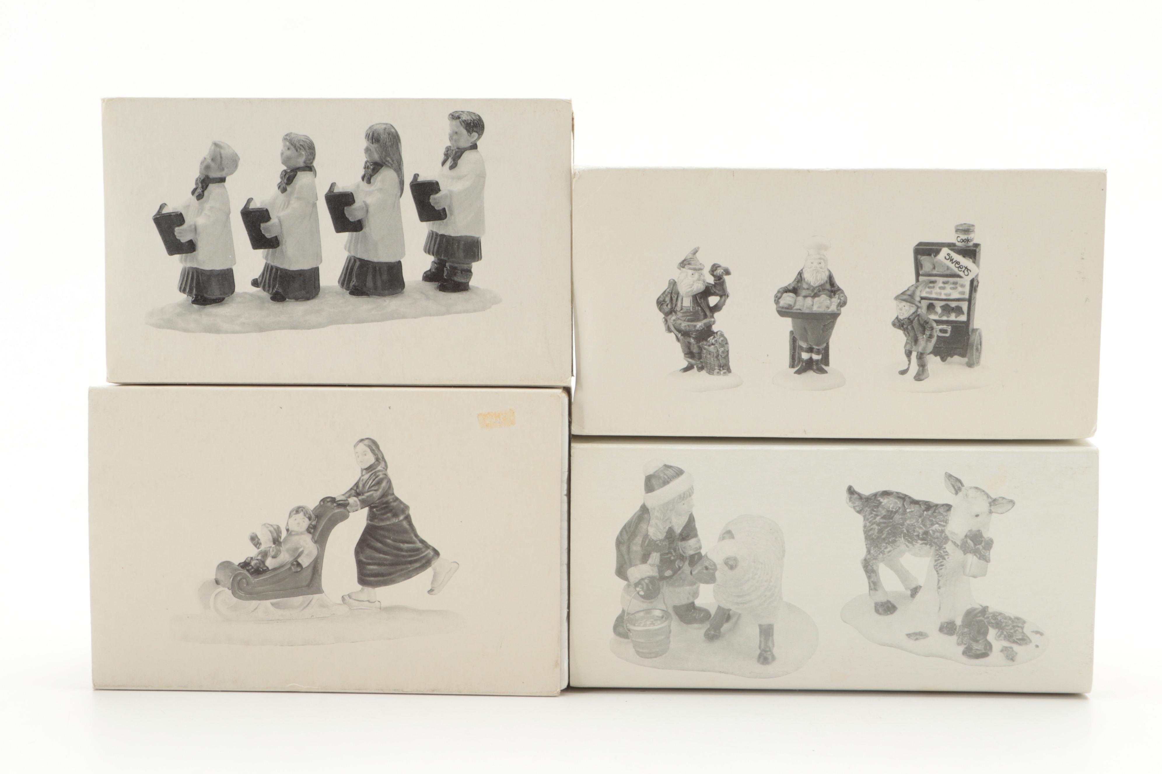 Department 56 Porcelain Figurines and Pre-Lit Houses