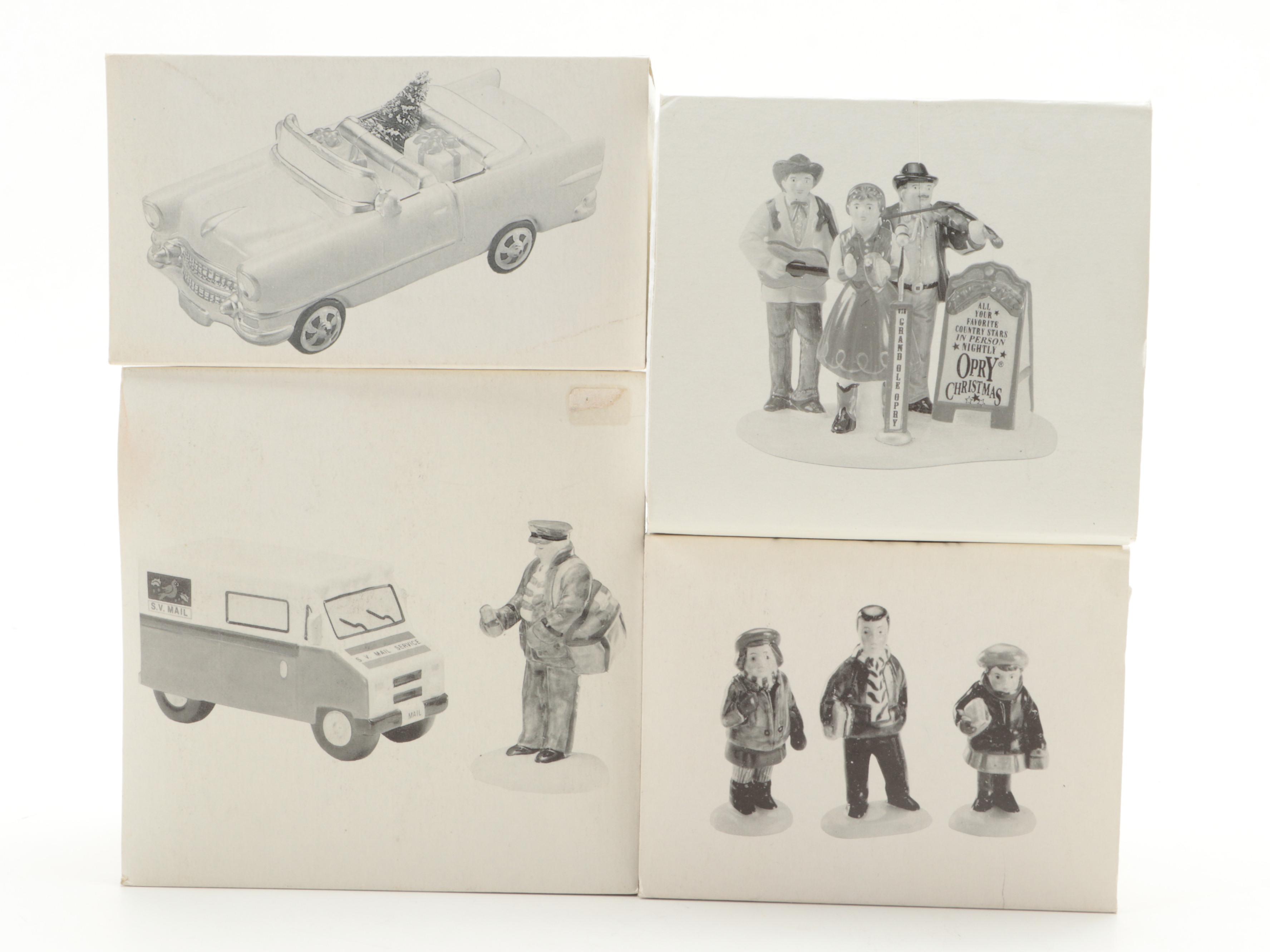 Department 56 Porcelain Figurines and Pre-Lit Houses