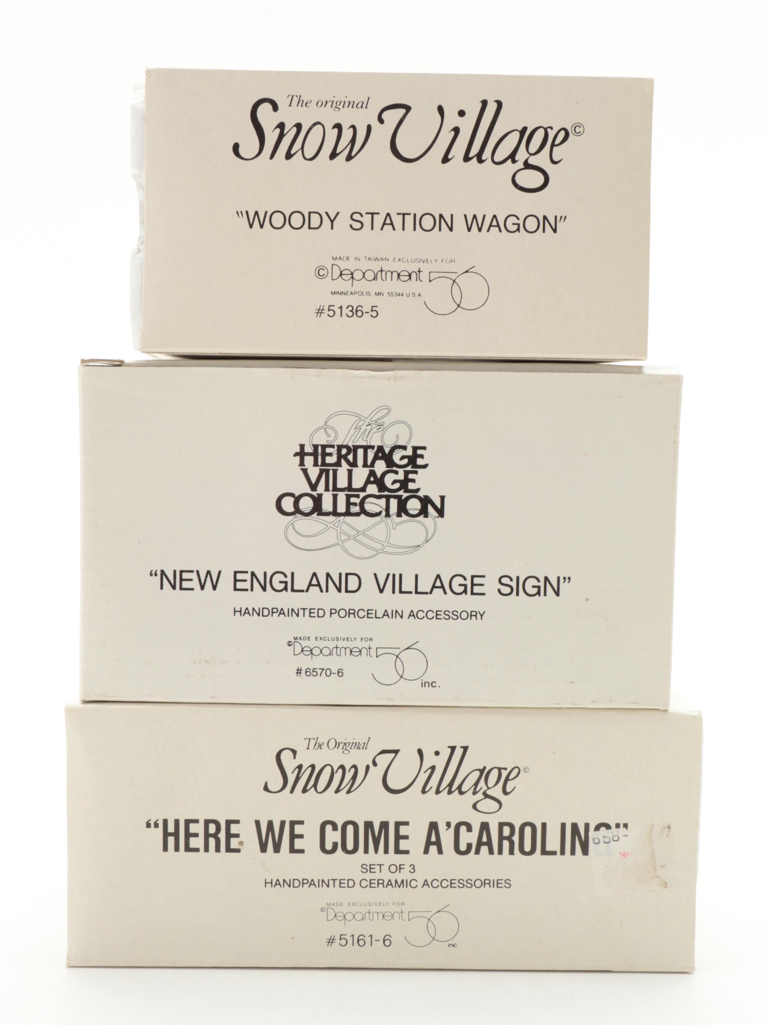 Department 56 Porcelain Figurines and Pre-Lit Houses