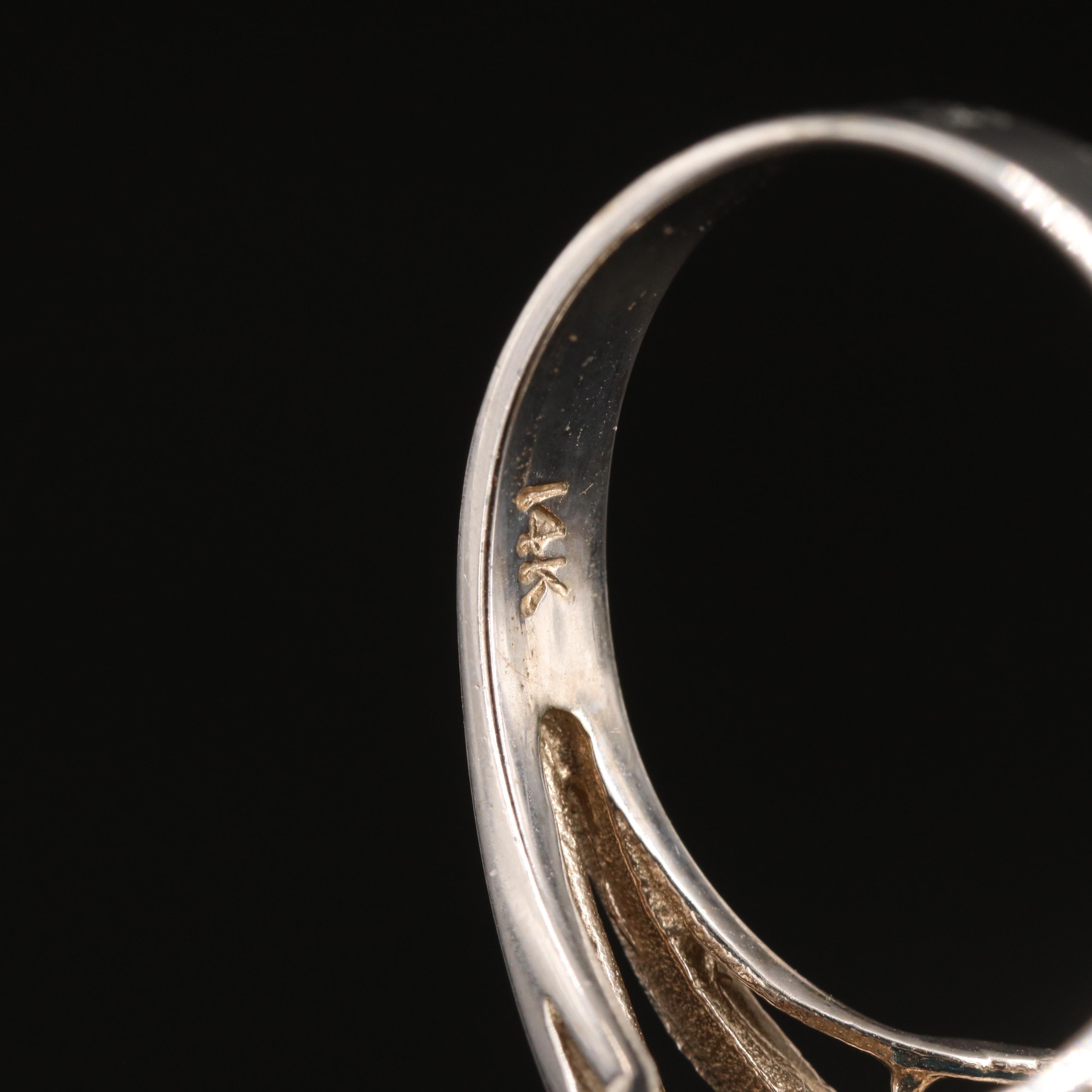 14K Swiss Blue Topaz and Diamond Ring