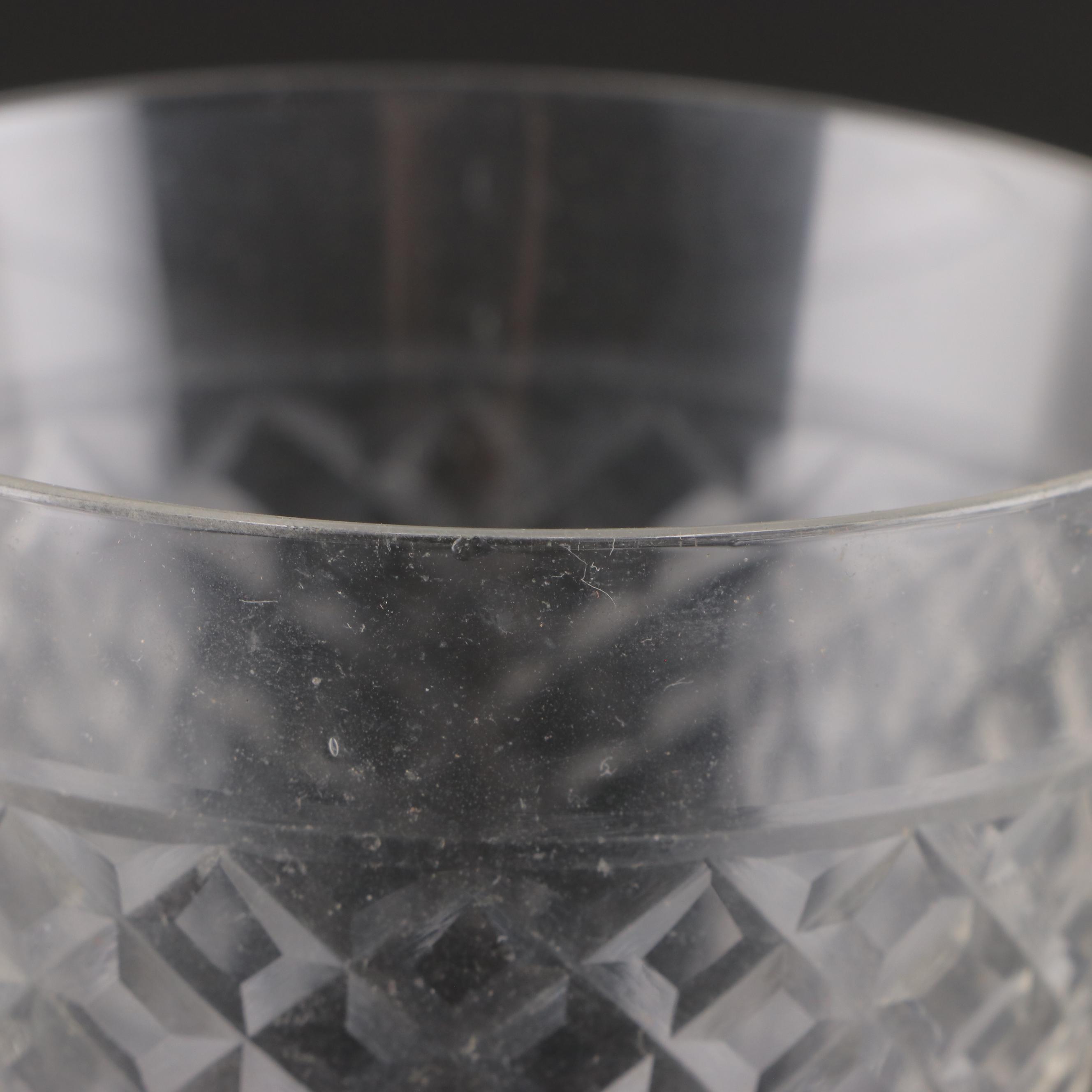 Cut Glass Wine Glasses, Mid to Late 20th Century