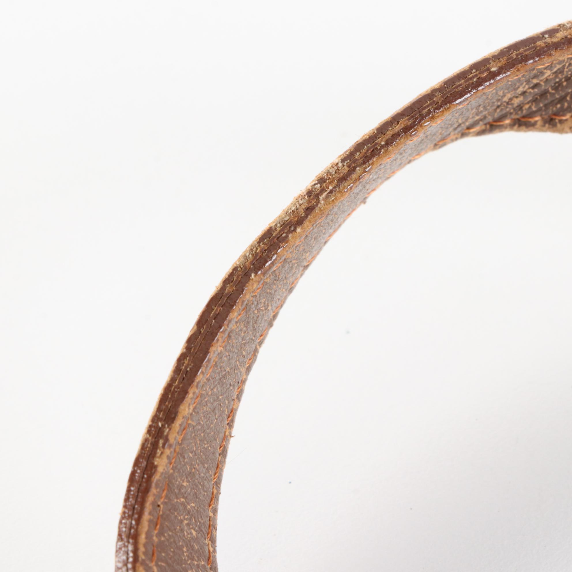 Burberrys Shoulder Bag in Haymarket Check with Brown Leather Trim