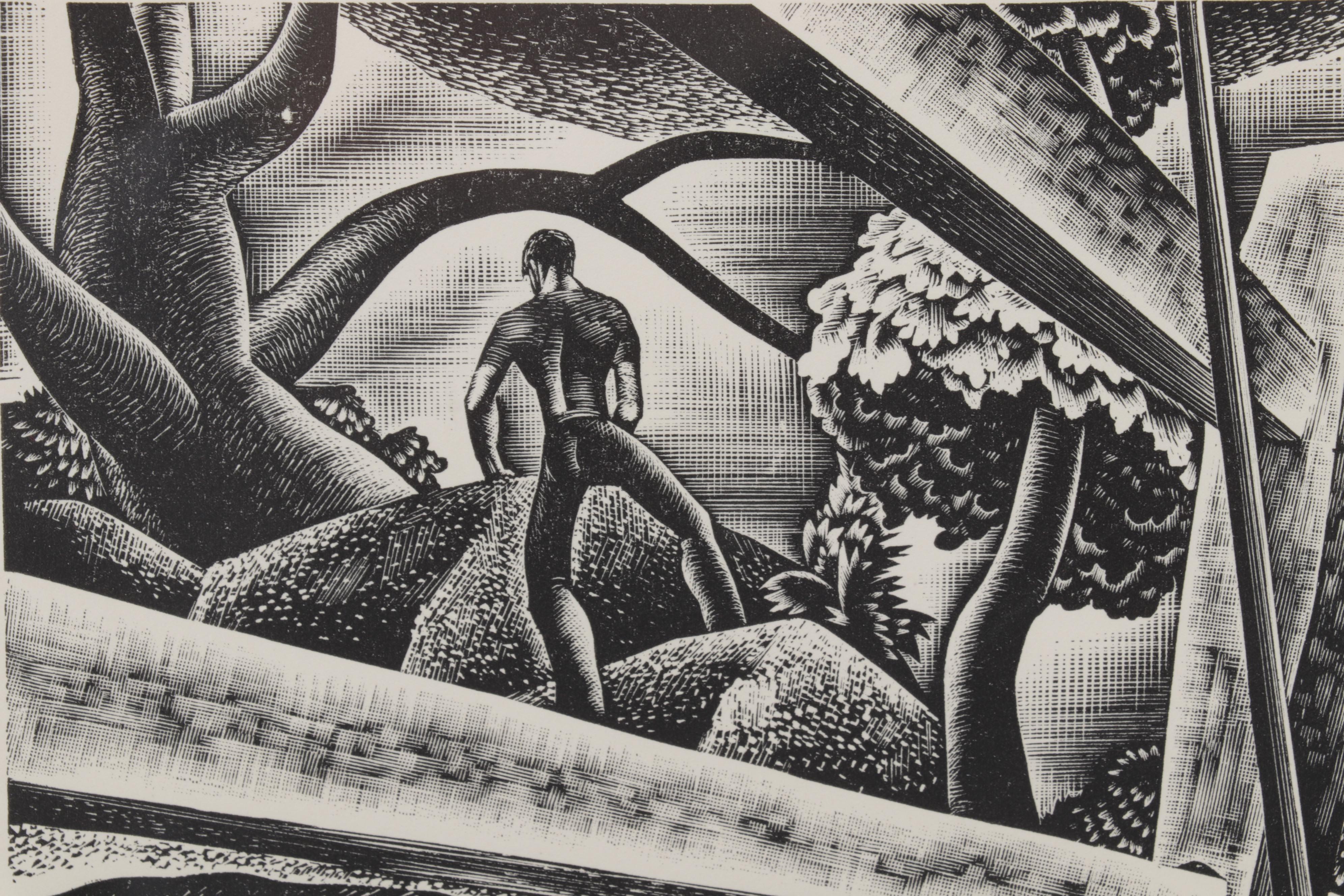 Lynd Ward Art Deco Woodcut From "Wild Pilgrimage," 1932