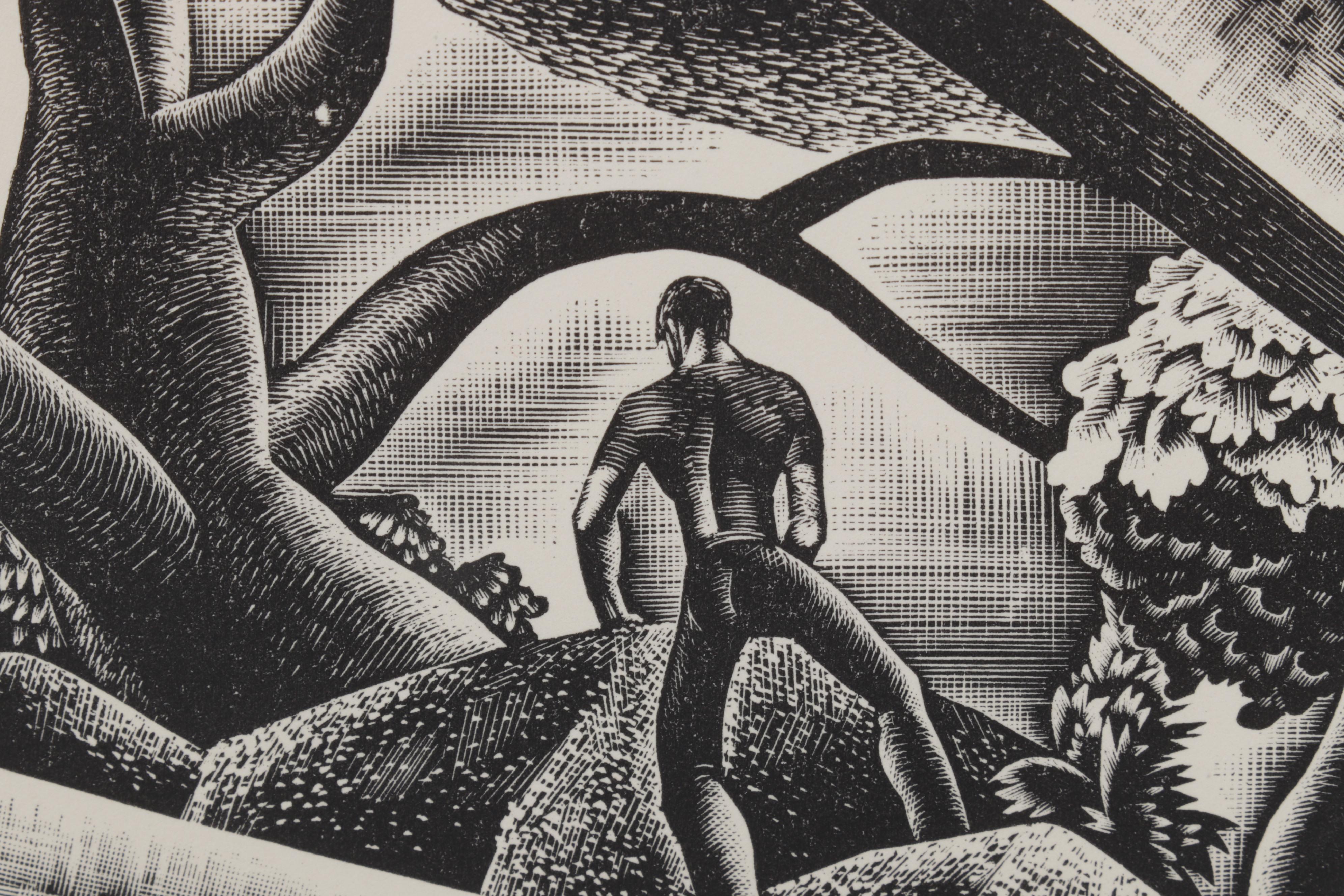 Lynd Ward Art Deco Woodcut From "Wild Pilgrimage," 1932