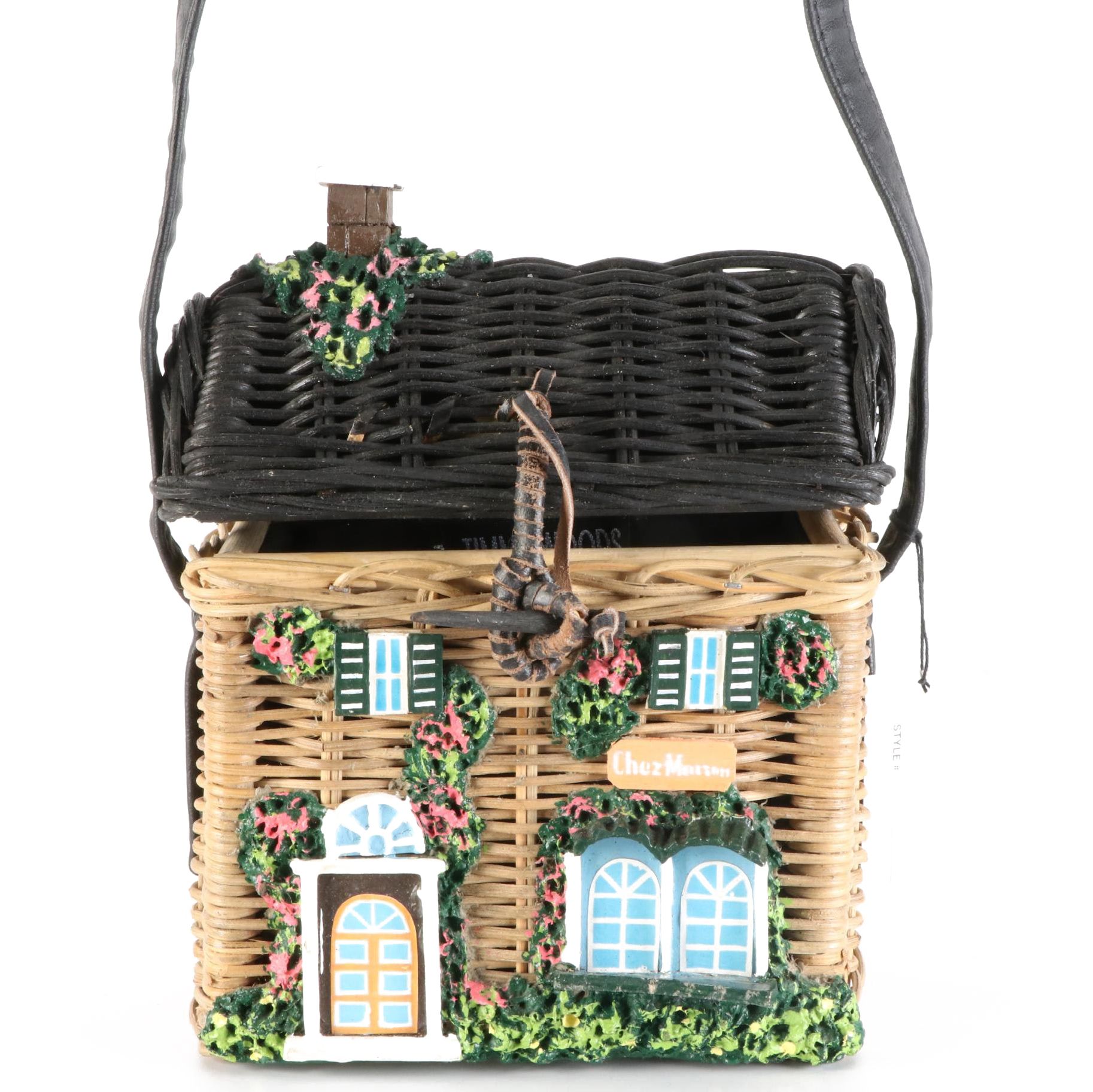 Timmy Woods "Chez Maison" Wicker Crossbody Basket Purse