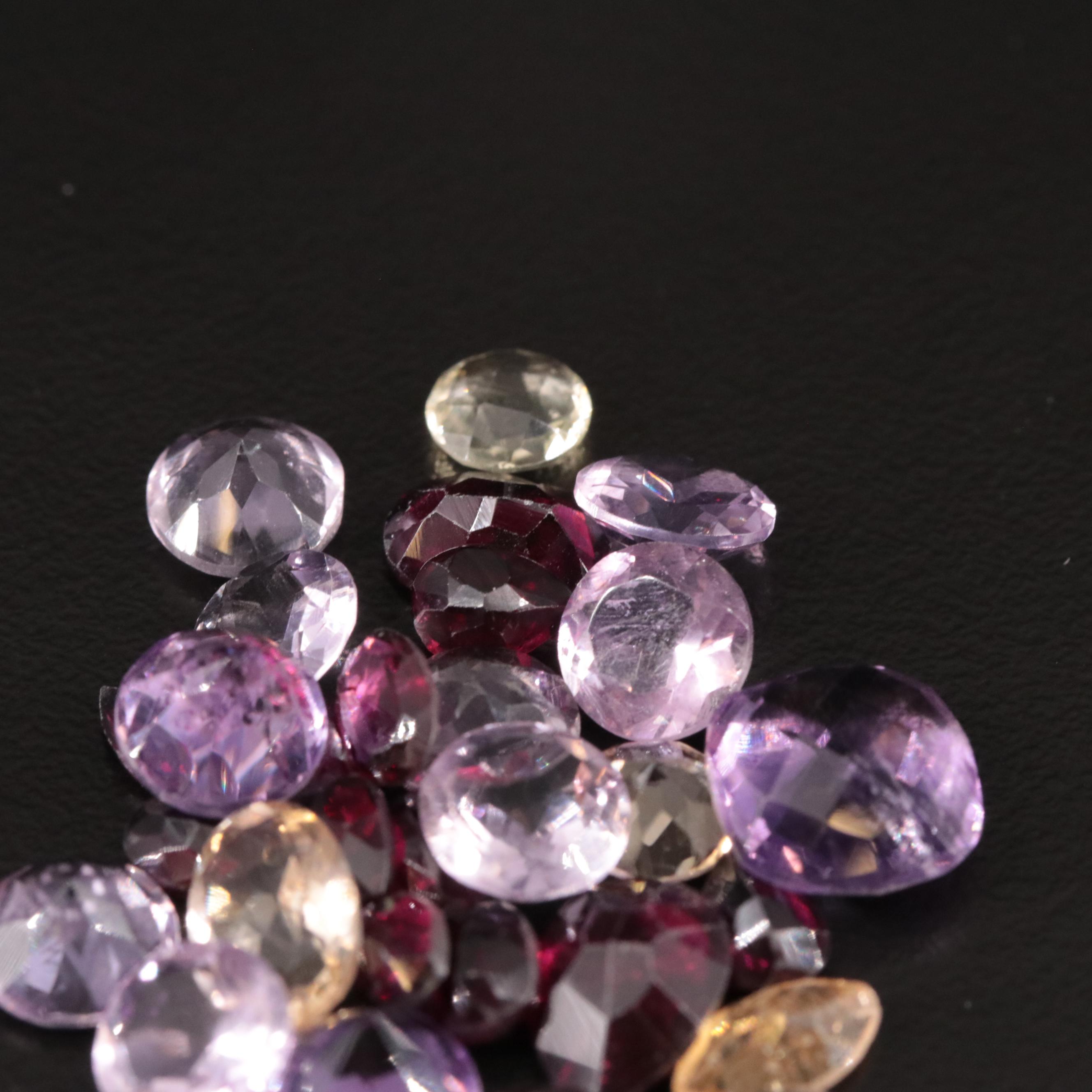 Loose 32.05 CTW Amethyst, Citrine, and Garnet