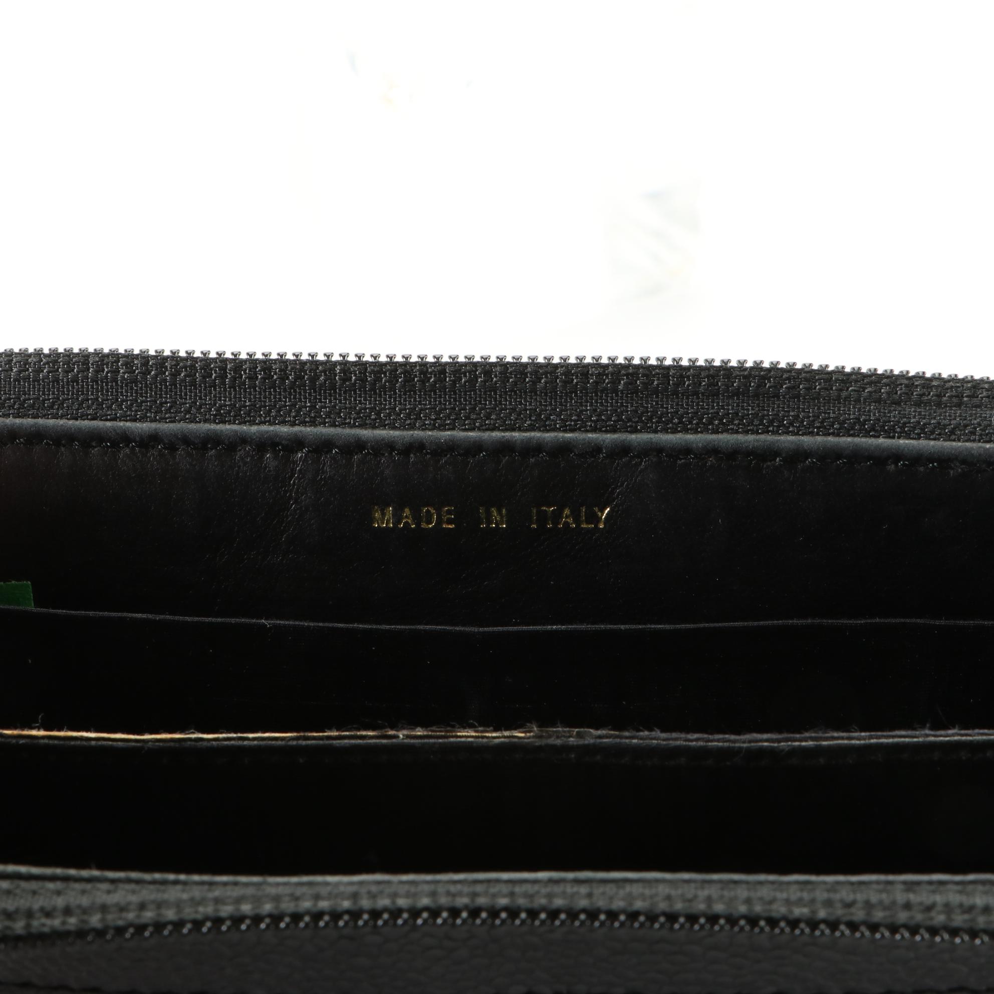 Chanel CC Zip-Around Wallet in Black Caviar Leather with Box