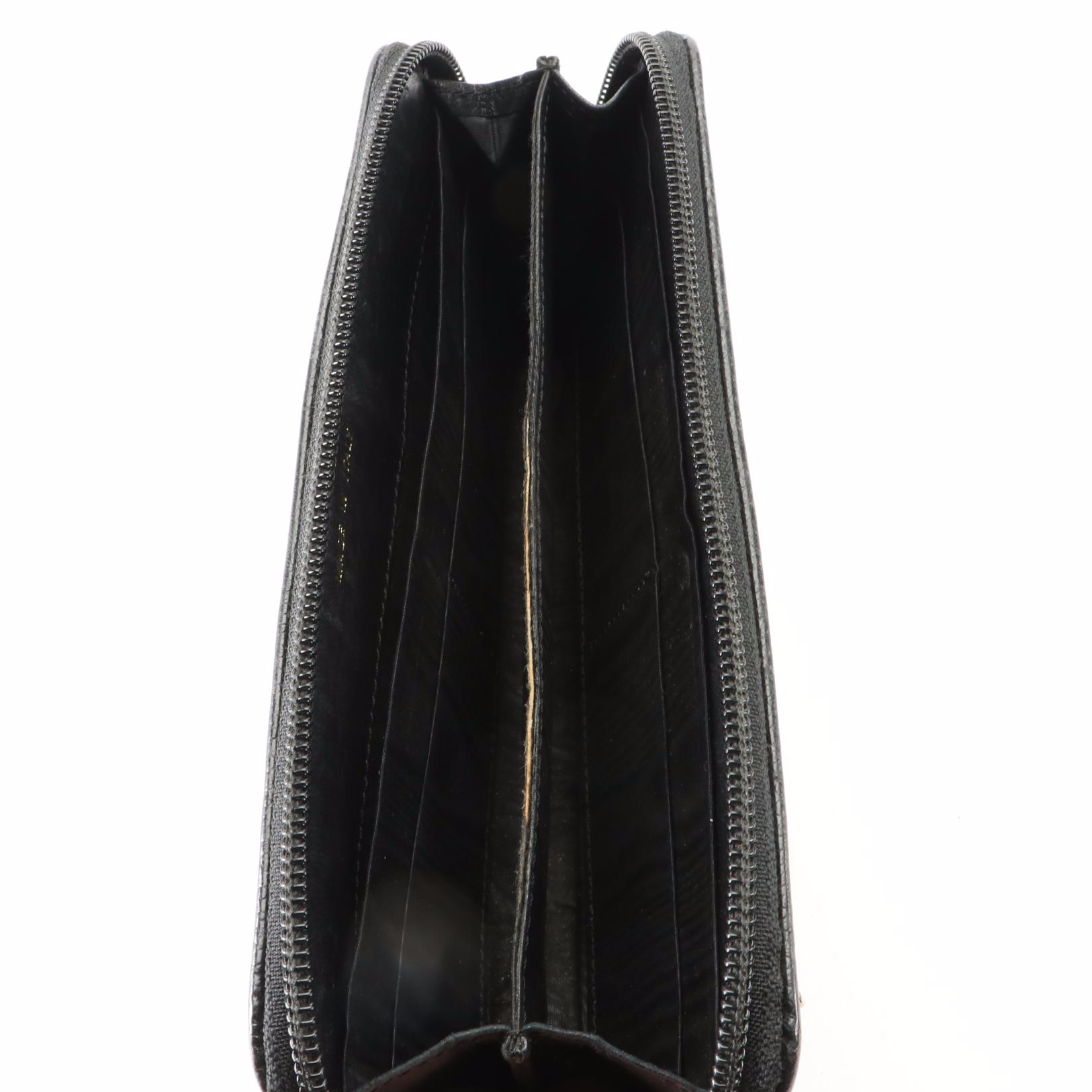 Chanel CC Zip-Around Wallet in Black Caviar Leather with Box