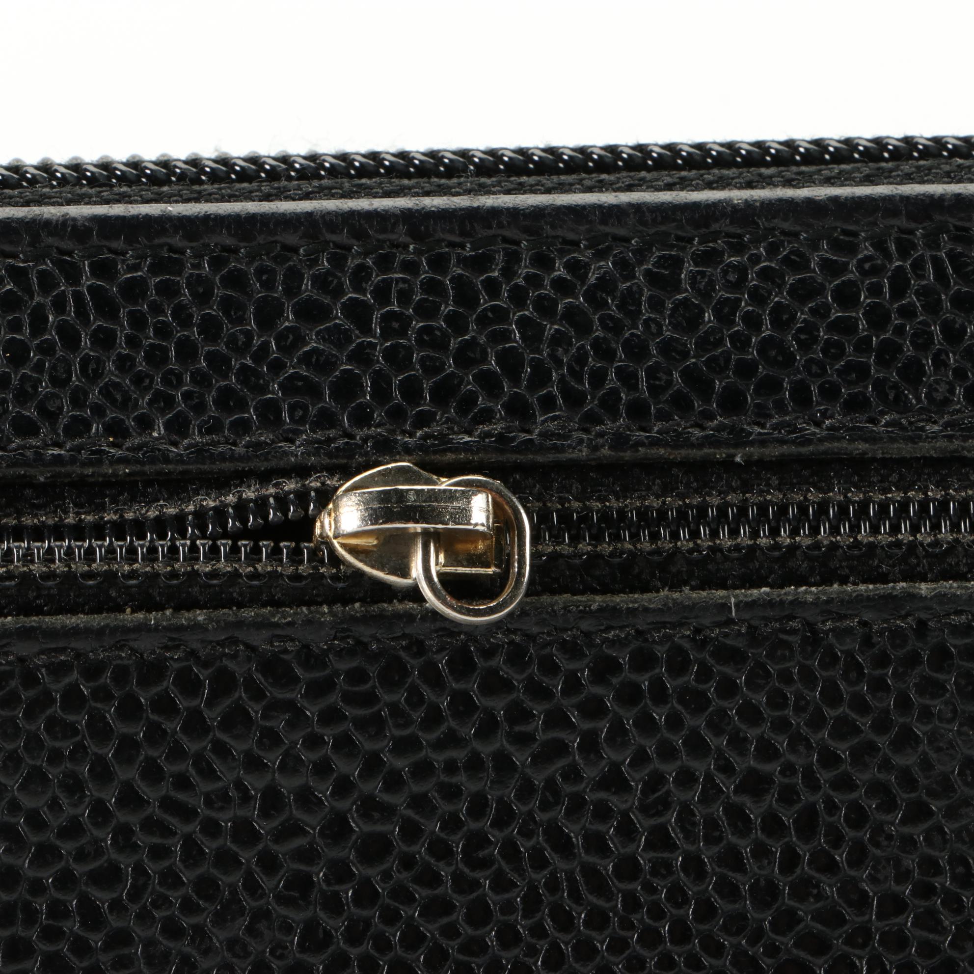 Chanel CC Zip-Around Wallet in Black Caviar Leather with Box