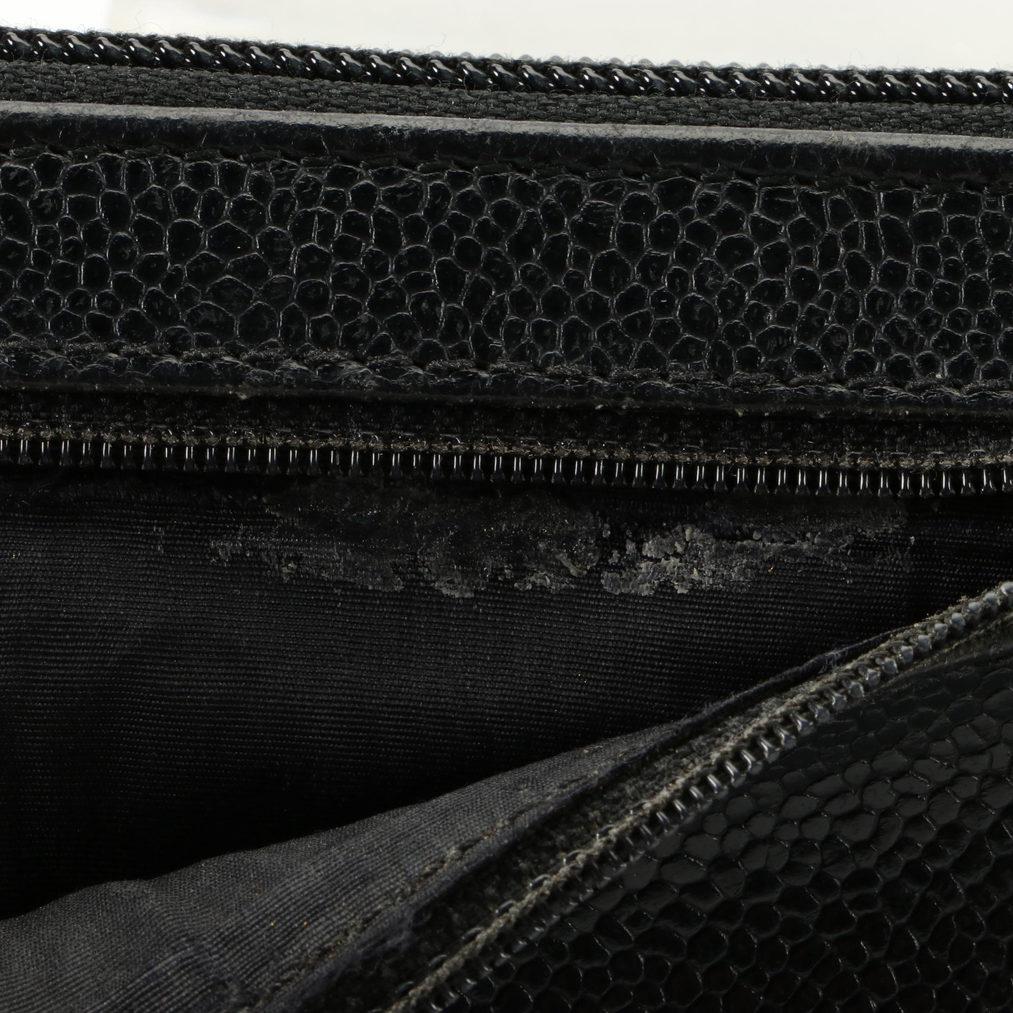 Chanel CC Zip-Around Wallet in Black Caviar Leather with Box