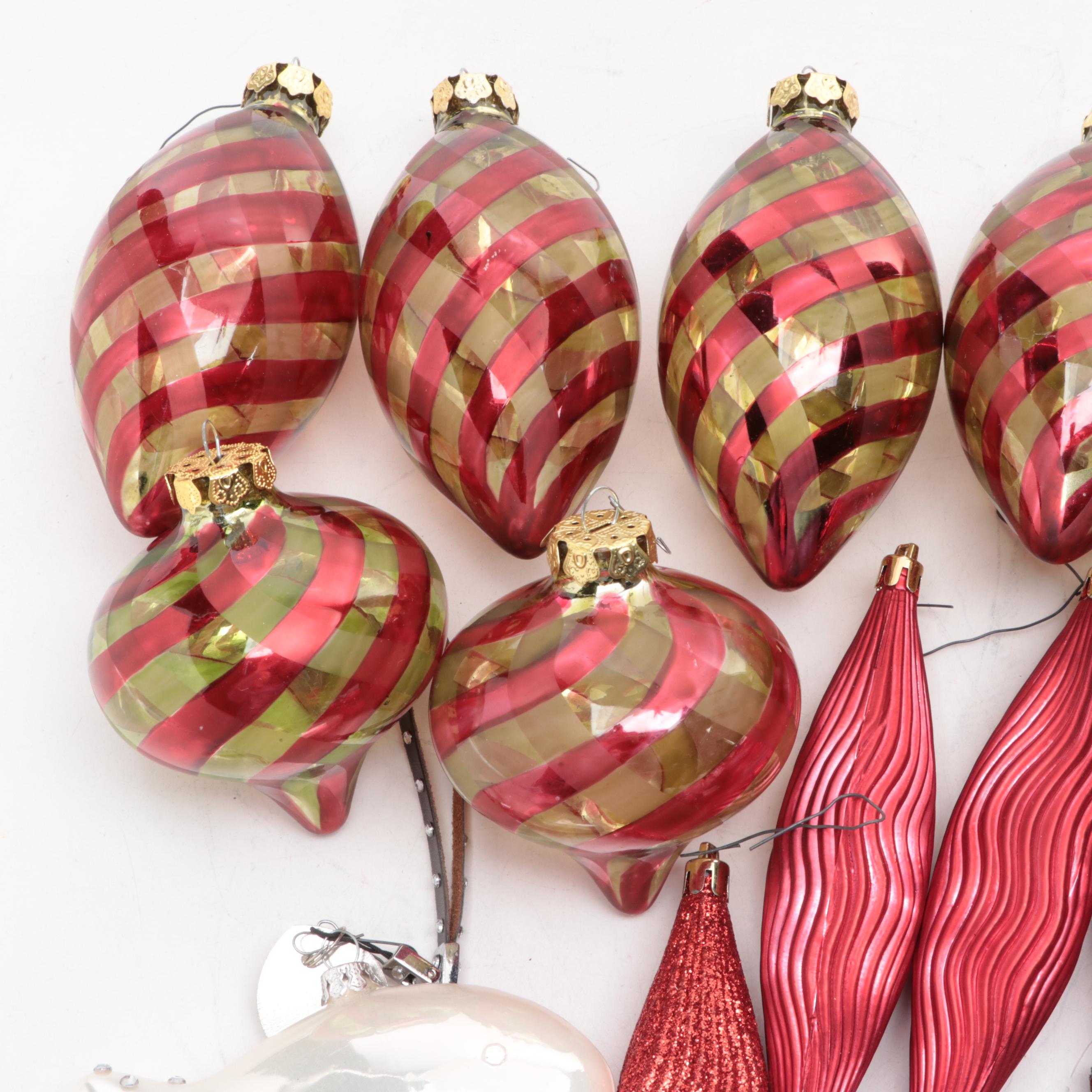 Old World Christmas and Other Blown Glass and Plastic Christmas Ornaments