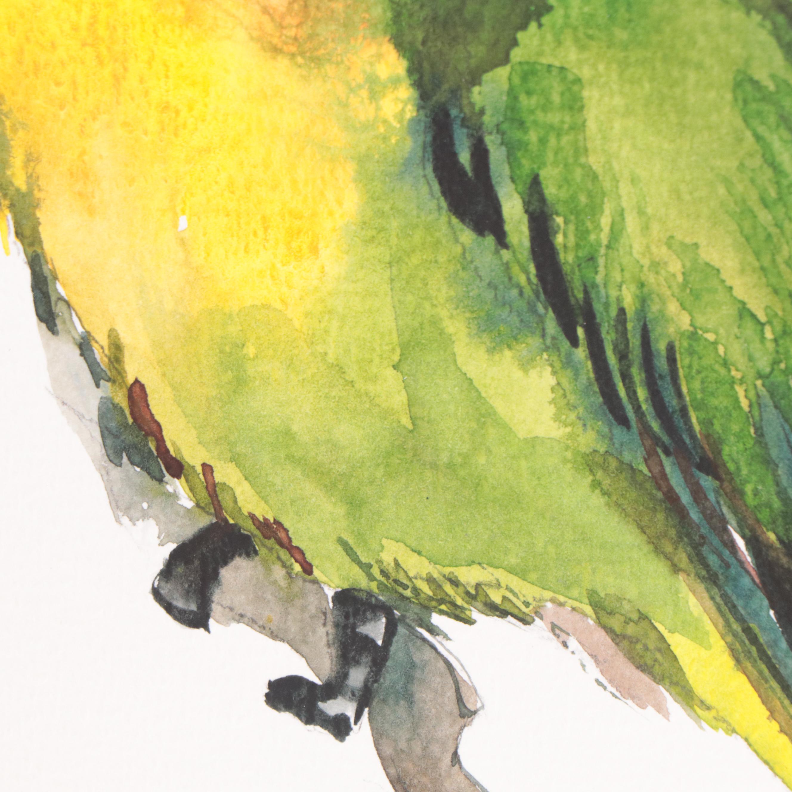 Marina Lebed Watercolor Painting "Parrot," 2021