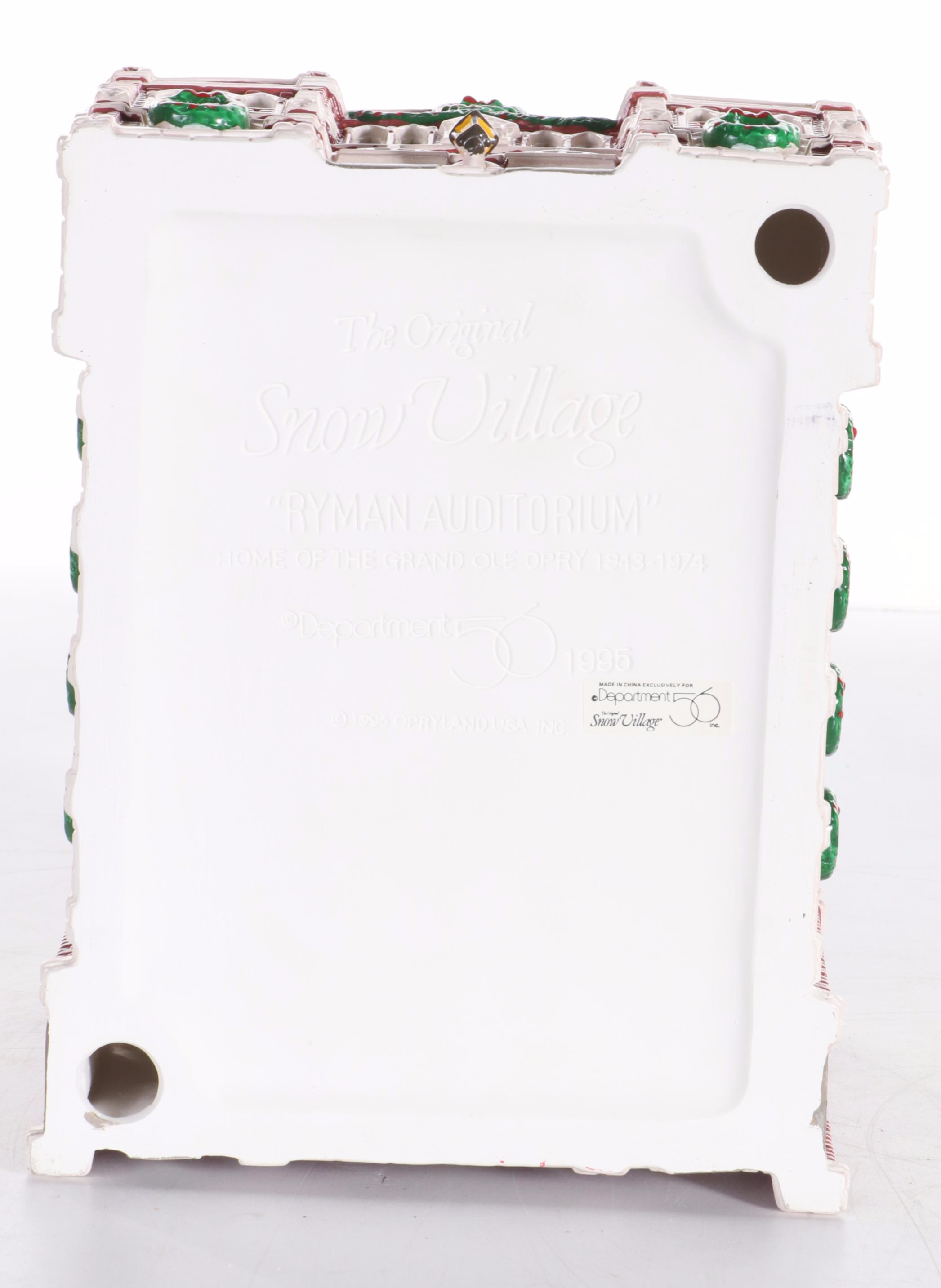 Department 56 "Ryman Auditorium" with Snow Village Accessories