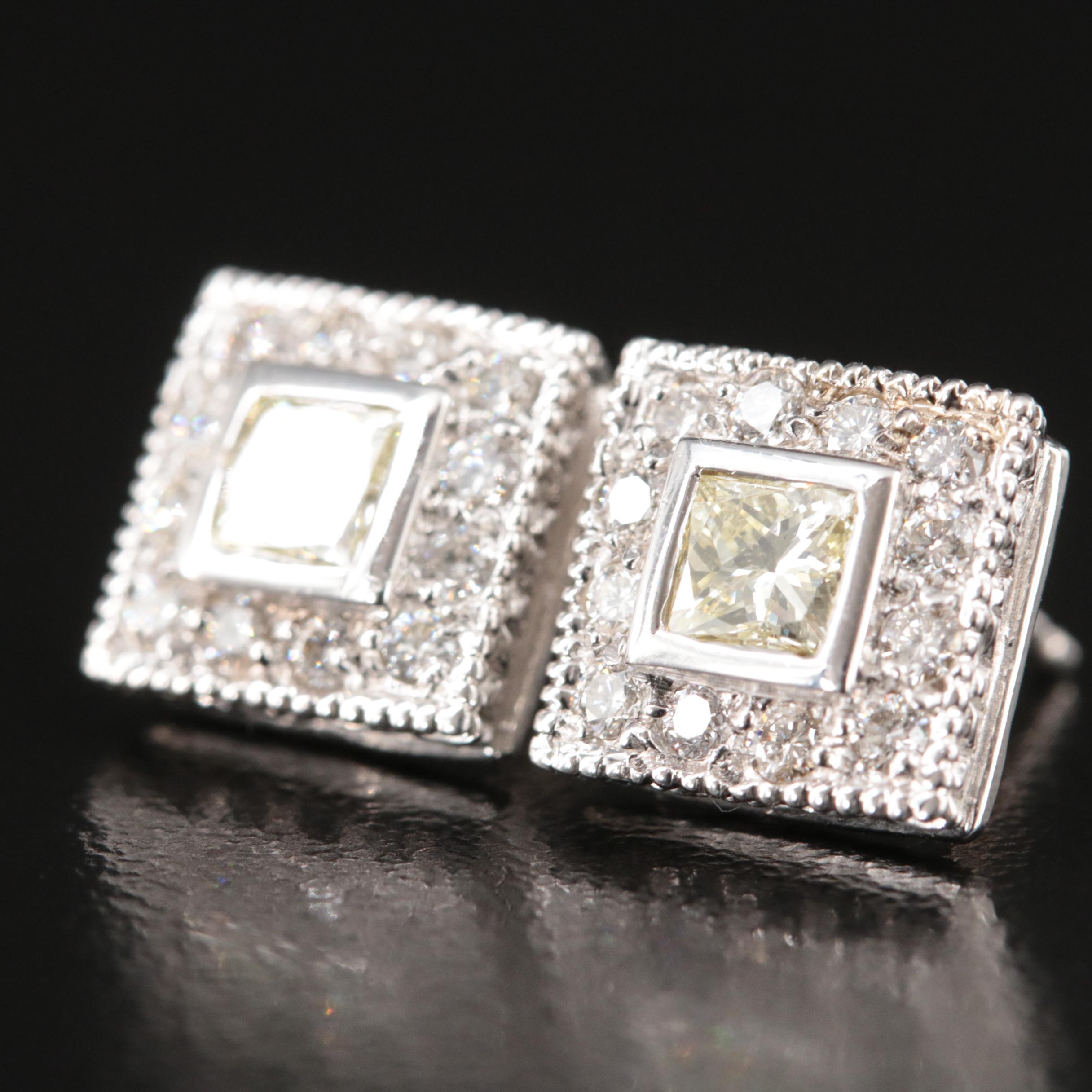 14K 0.90 CTW Diamond Stud Earrings
