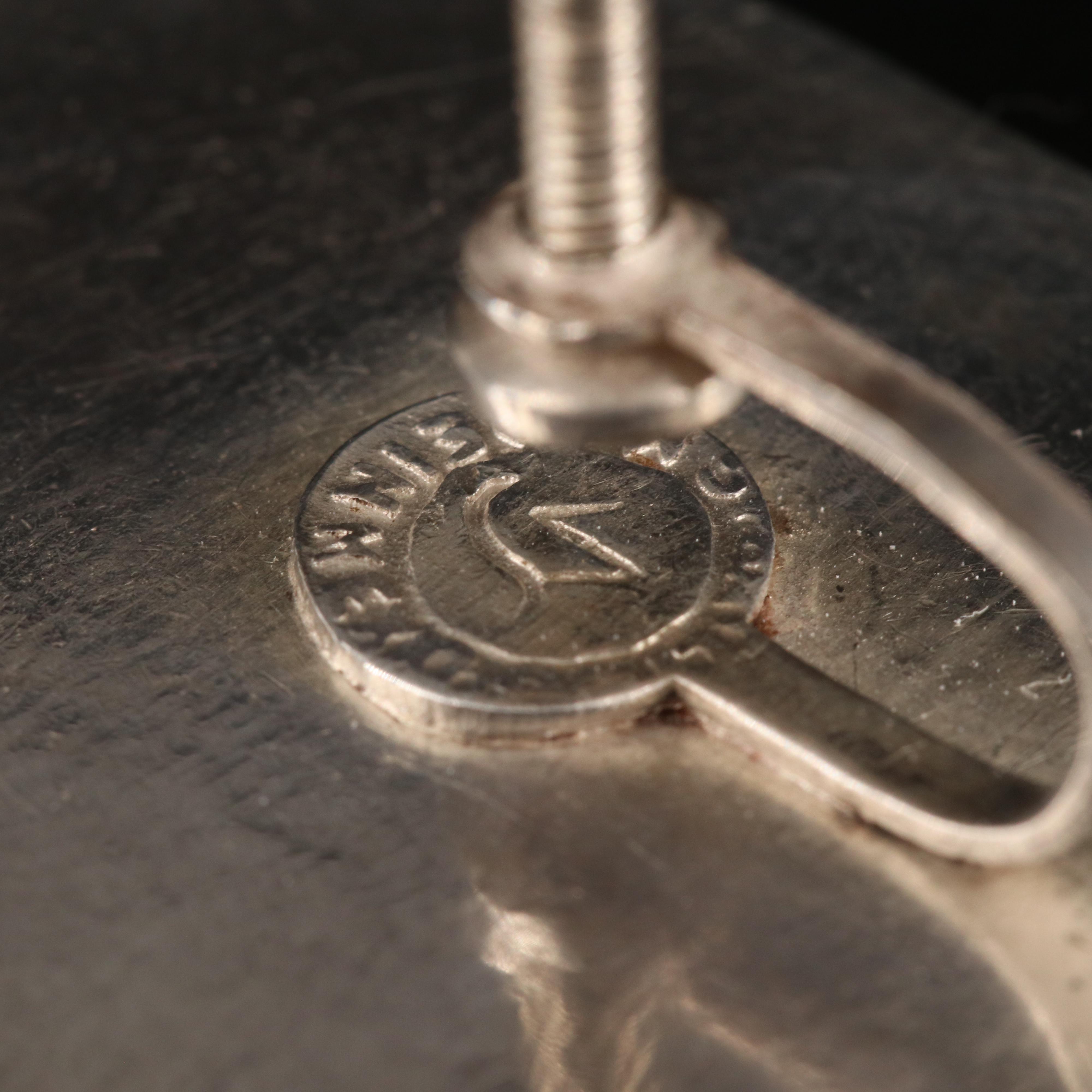 William Spratling "Petate" Sterling Earrings