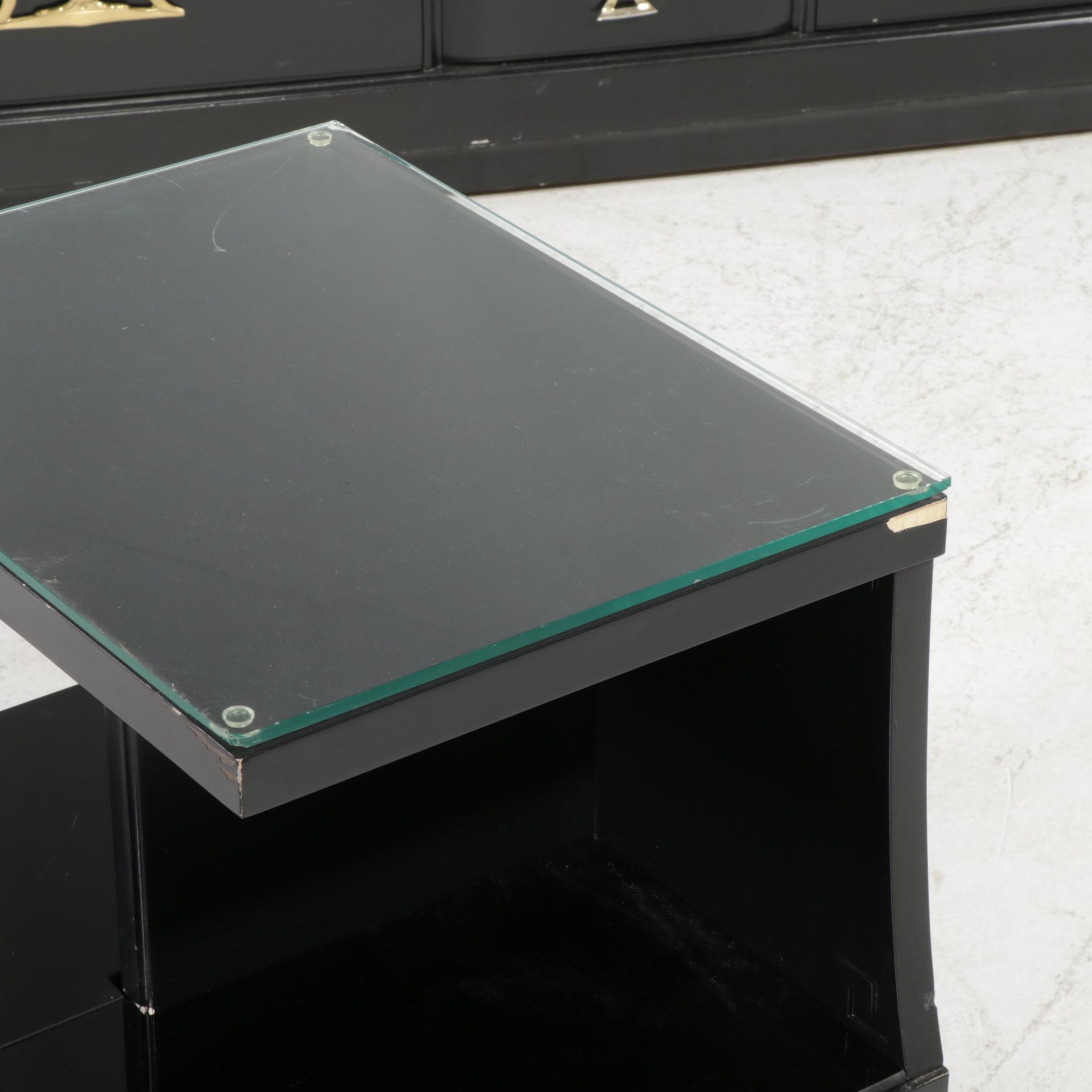 Sieling Furniture Modern Black Lacquered Dresser, Chest and Nightstand