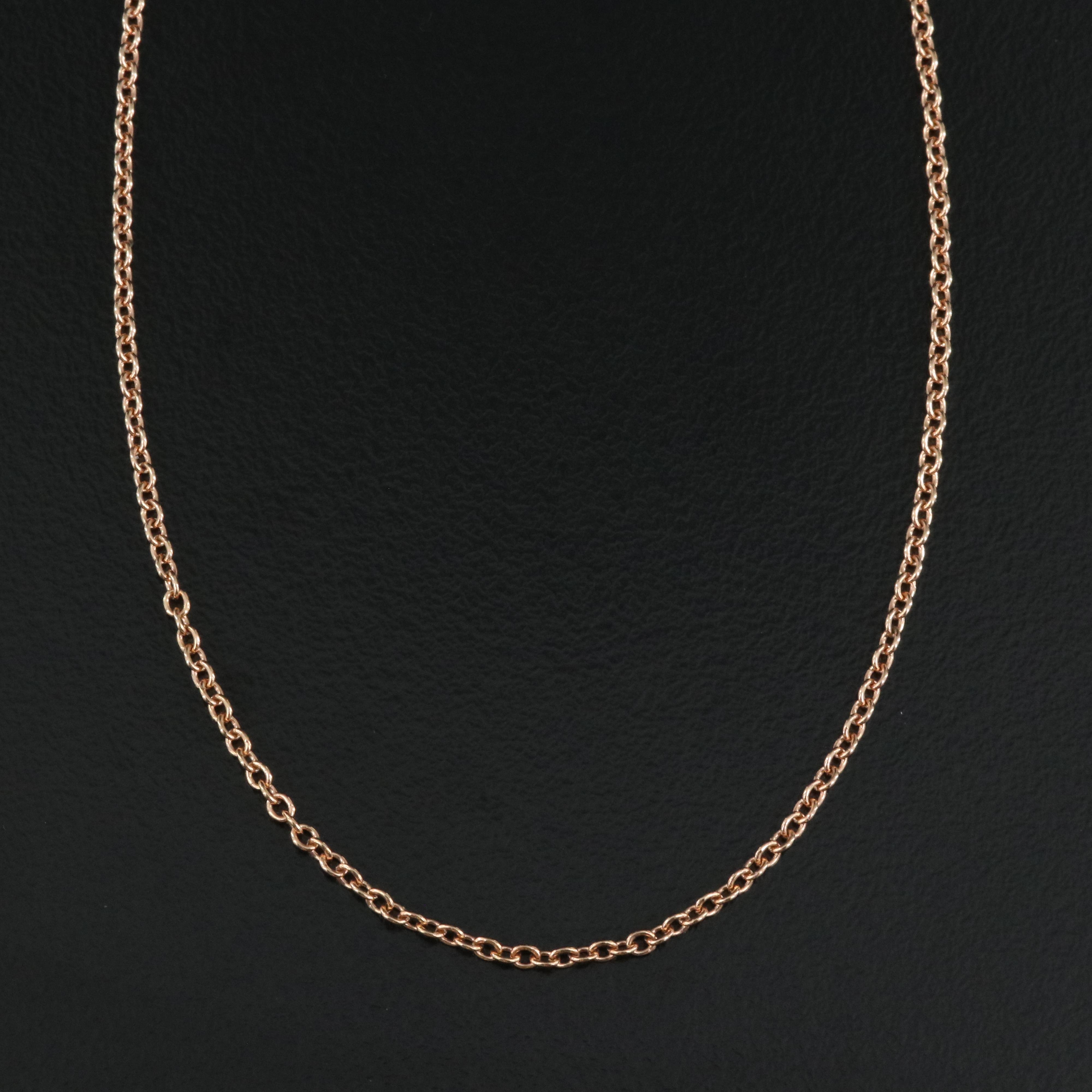 18K Rose Gold Fancy Link Chain