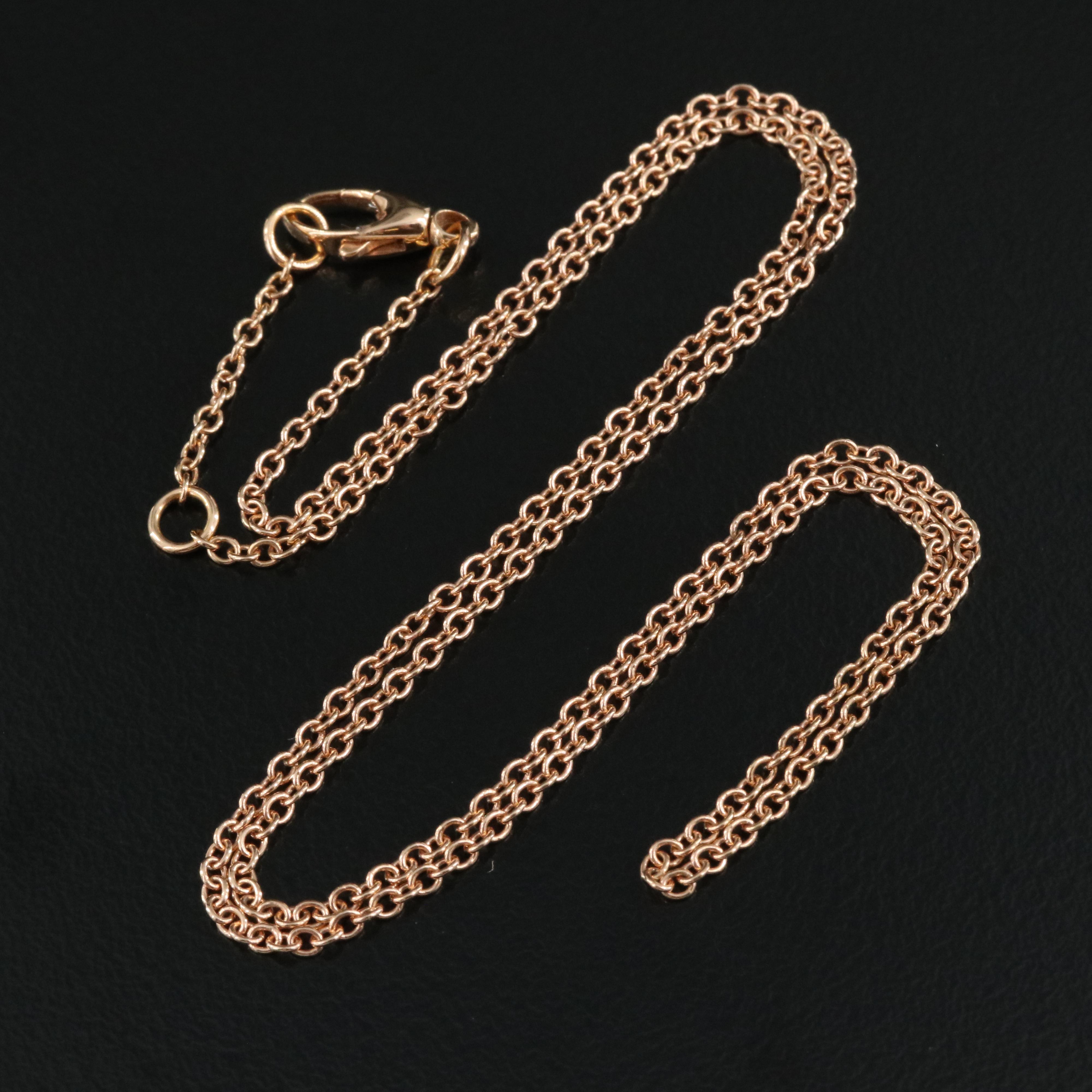 18K Rose Gold Fancy Link Chain