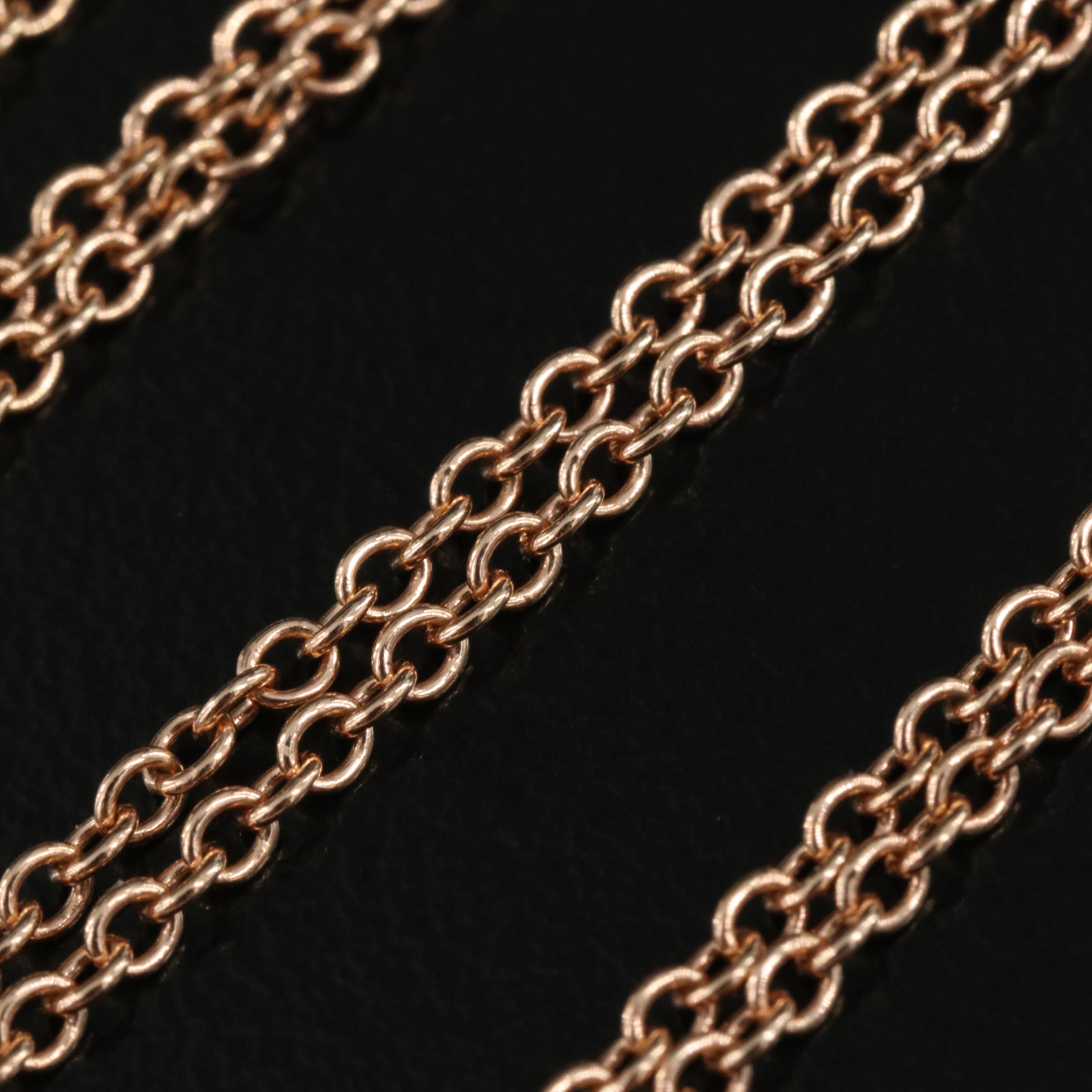 18K Rose Gold Fancy Link Chain