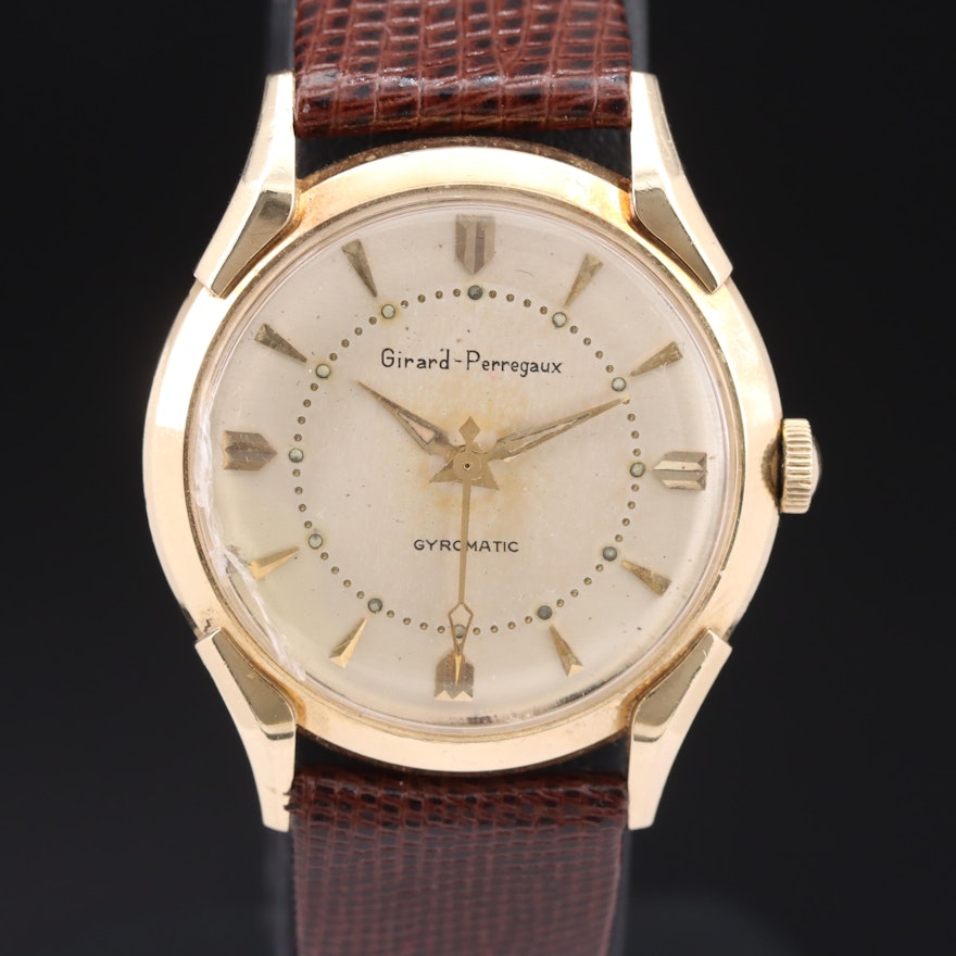 1950s Girard-Perregaux 14K Gyromatic Wristwatch