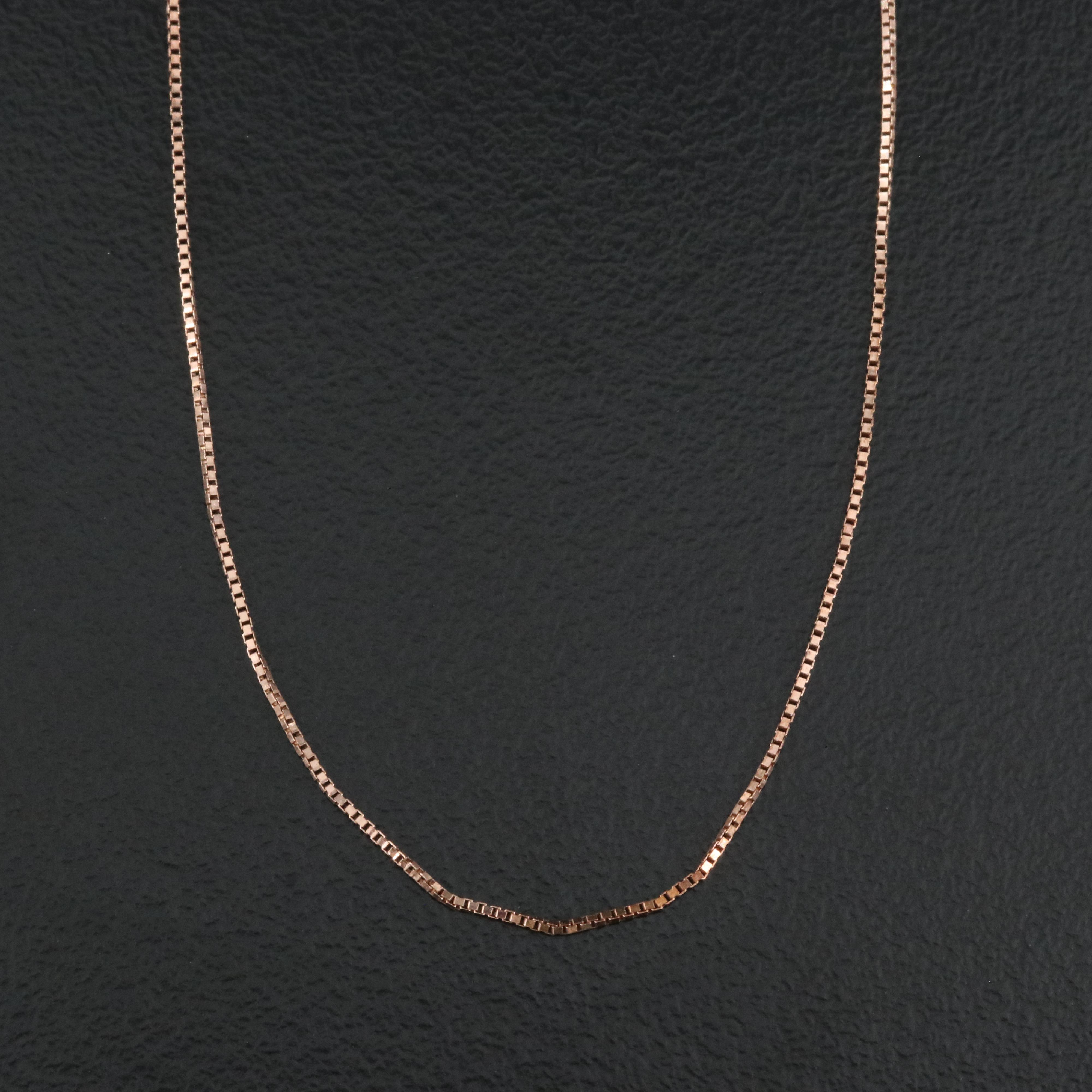 14K Rose Gold Box Chain