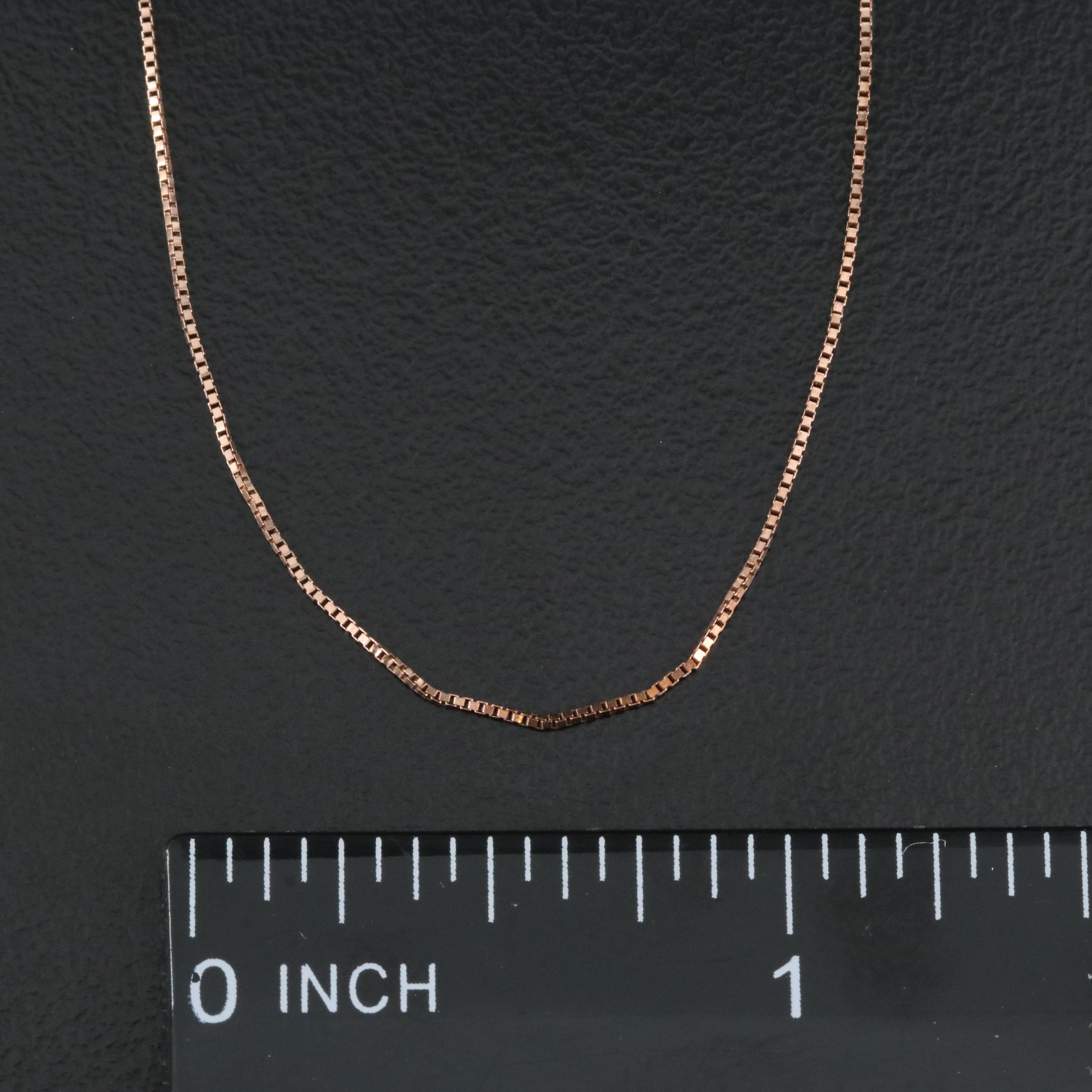14K Rose Gold Box Chain
