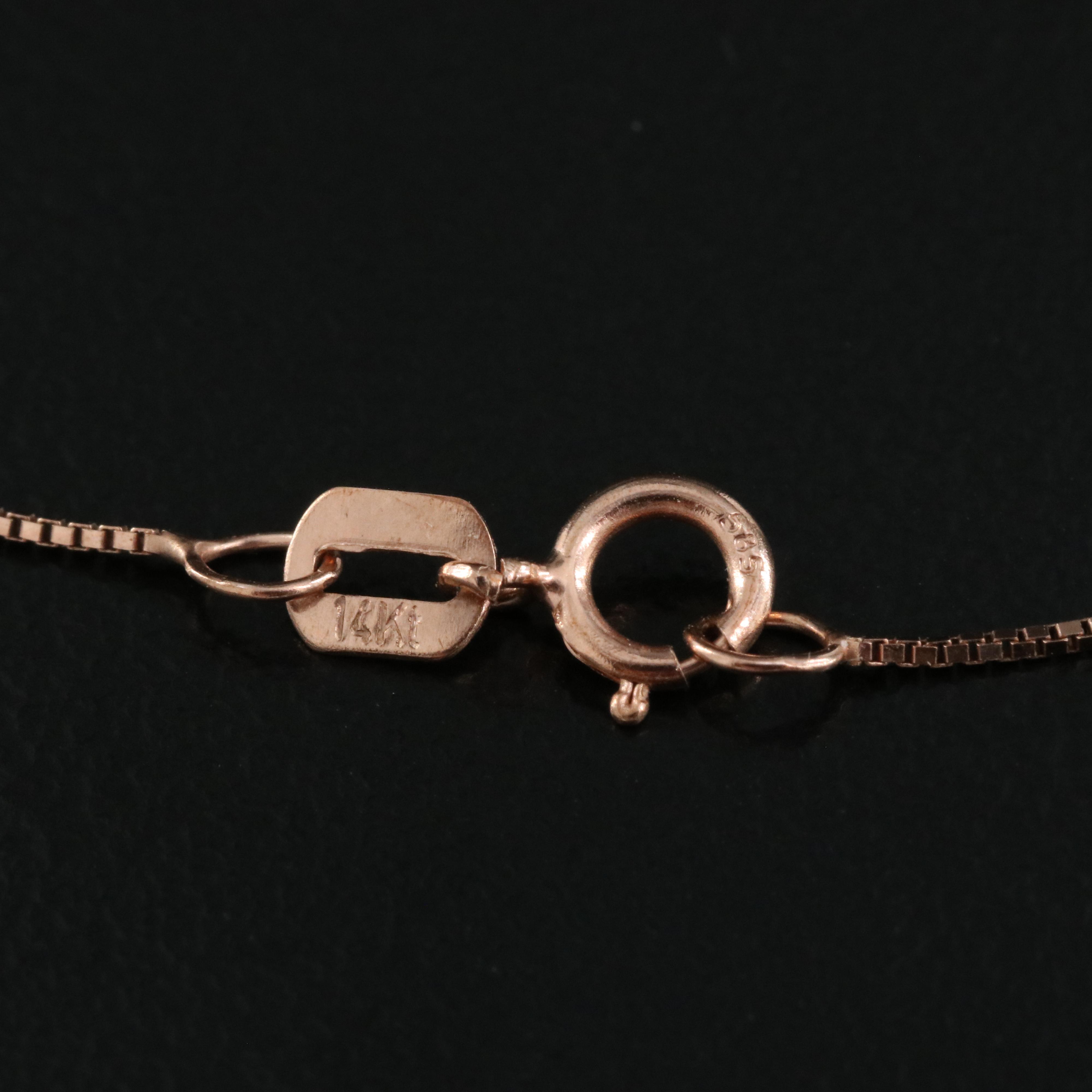 14K Rose Gold Box Chain