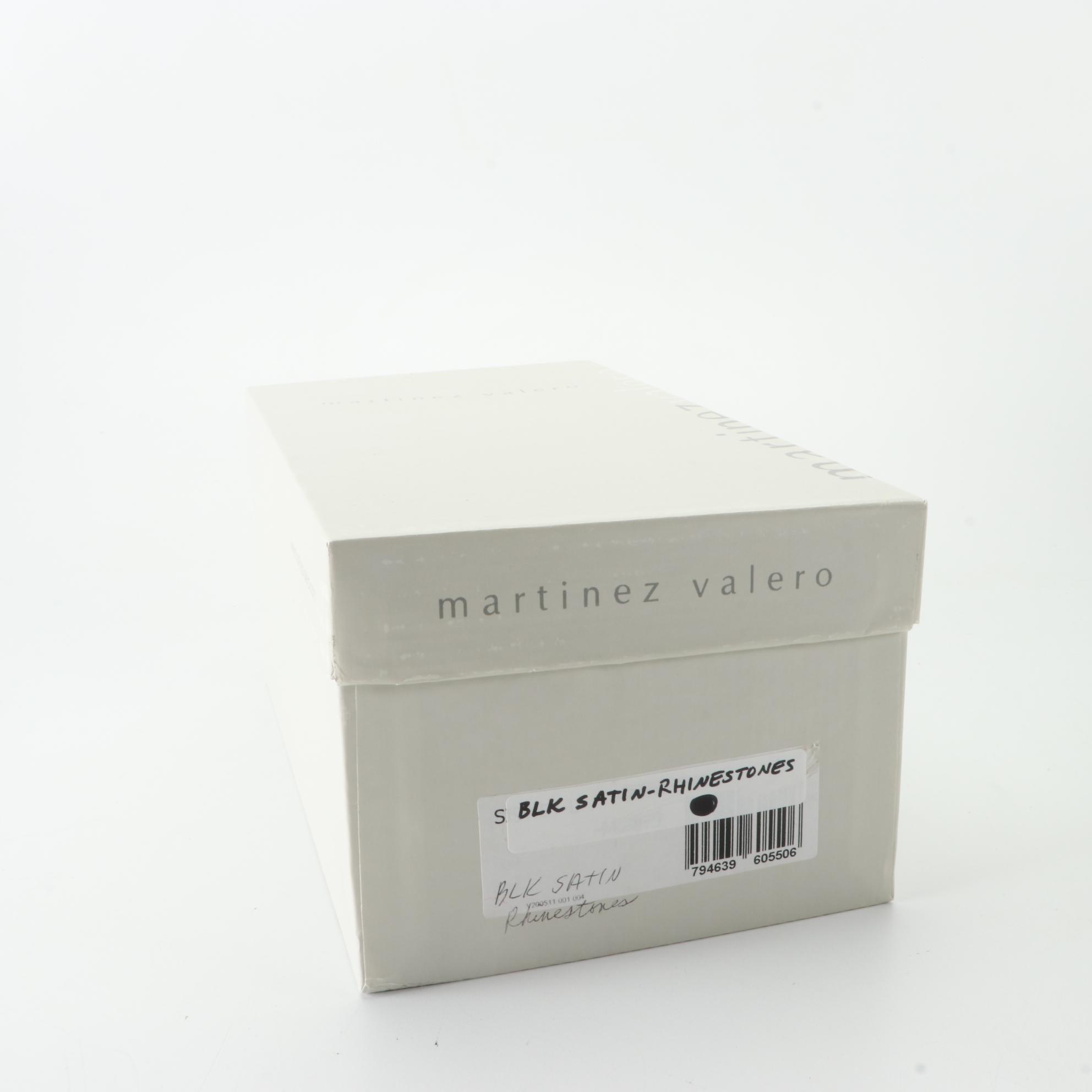 Martinez Valero Satin Pumps with Rhinestone Embellishment