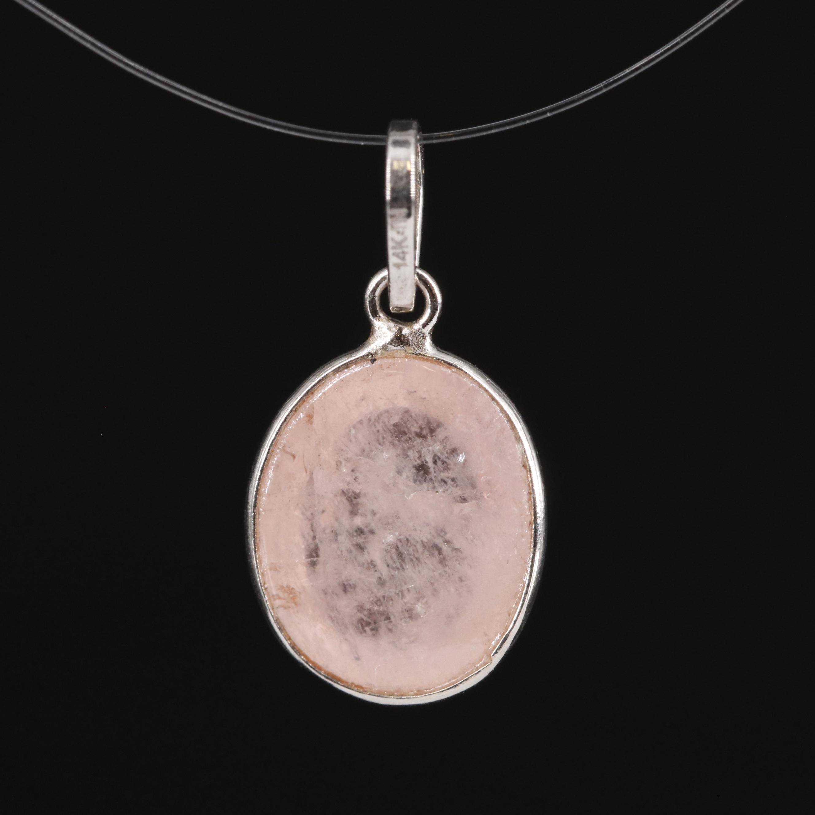 14K Morganite Pendant