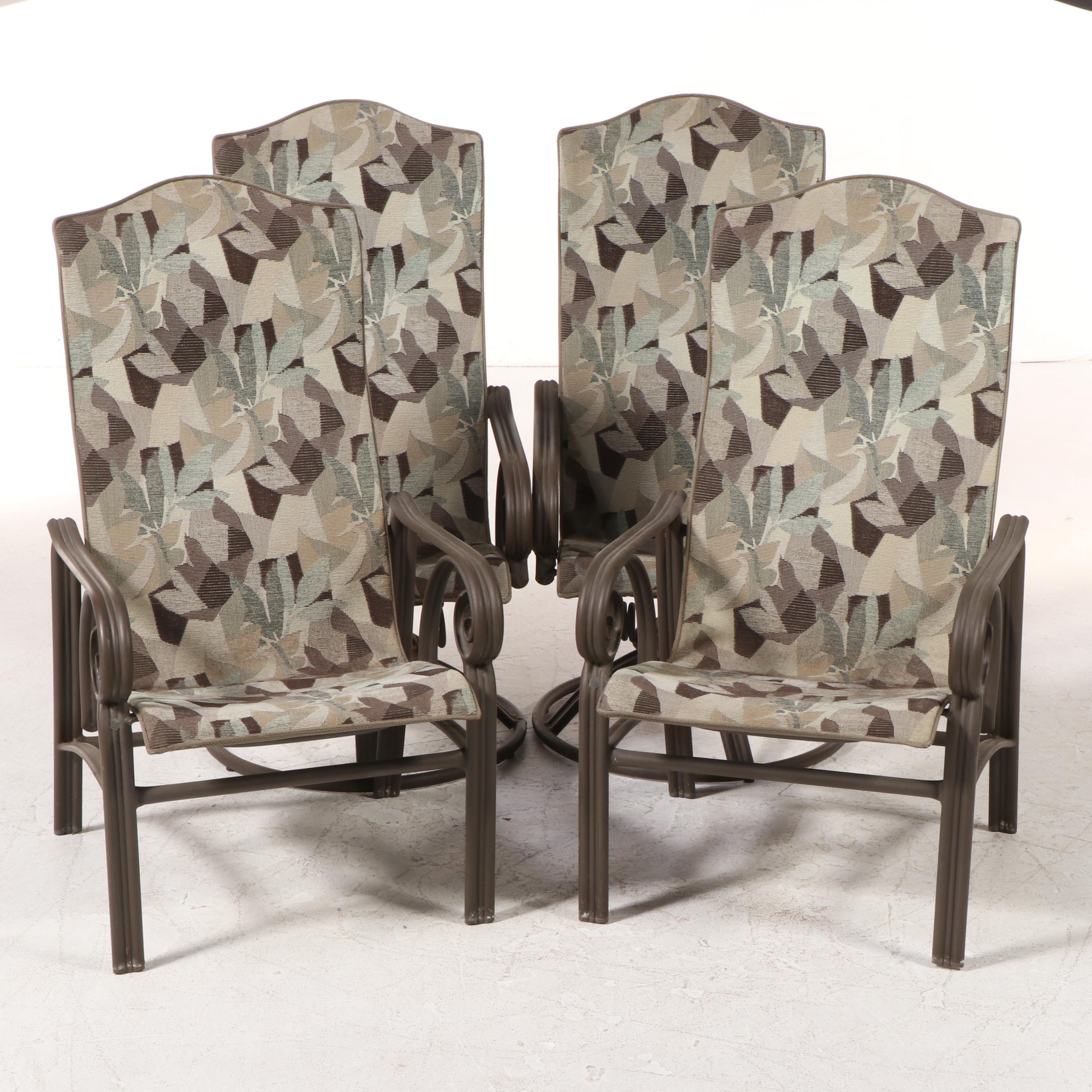 Five-Piece Homecrest Aluminum and Glass Top Patio Dining Set