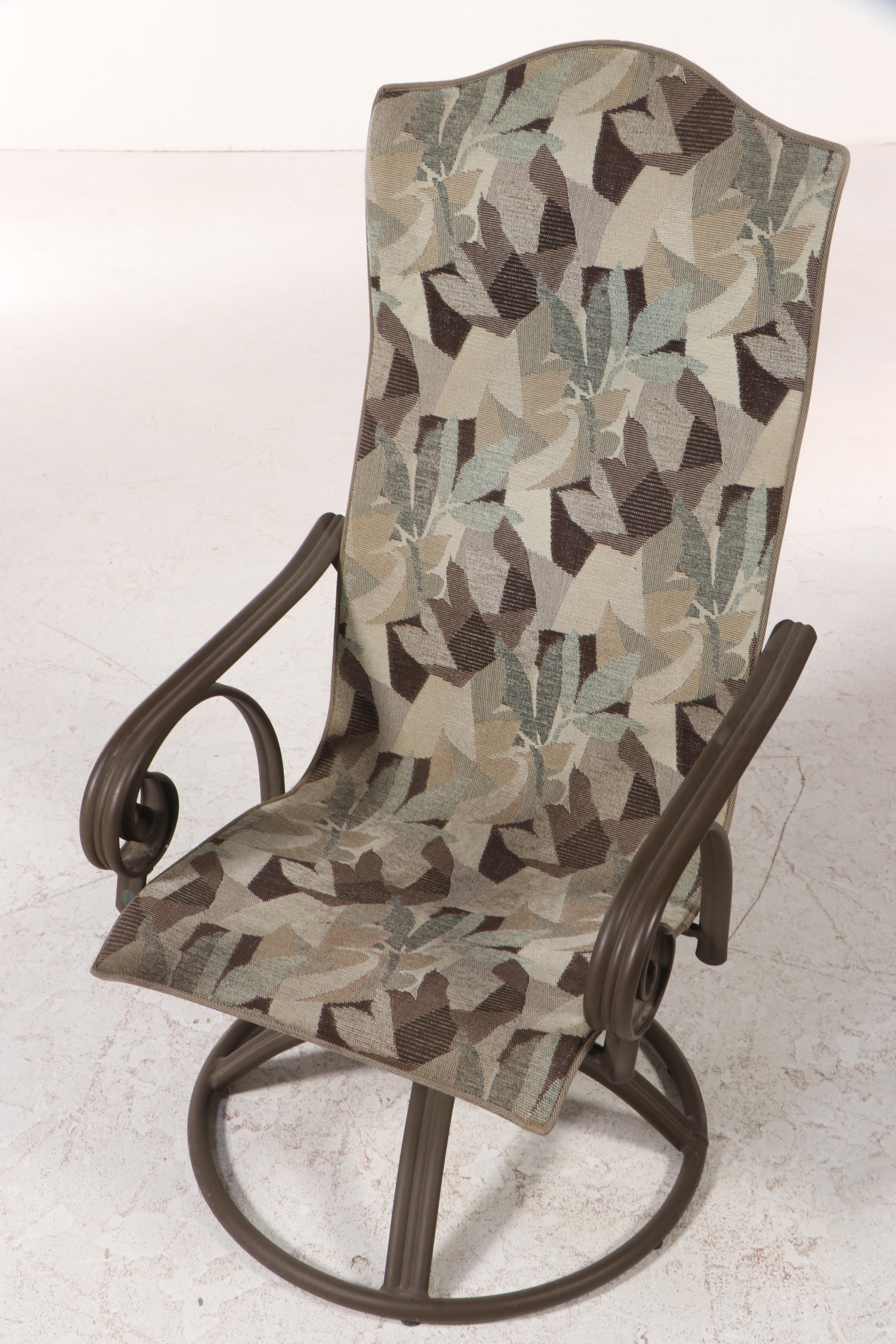 Five-Piece Homecrest Aluminum and Glass Top Patio Dining Set