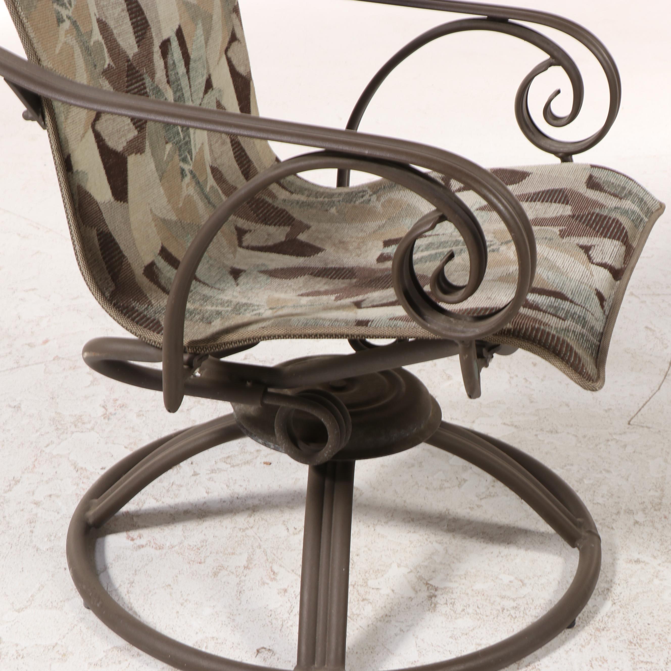 Five-Piece Homecrest Aluminum and Glass Top Patio Dining Set