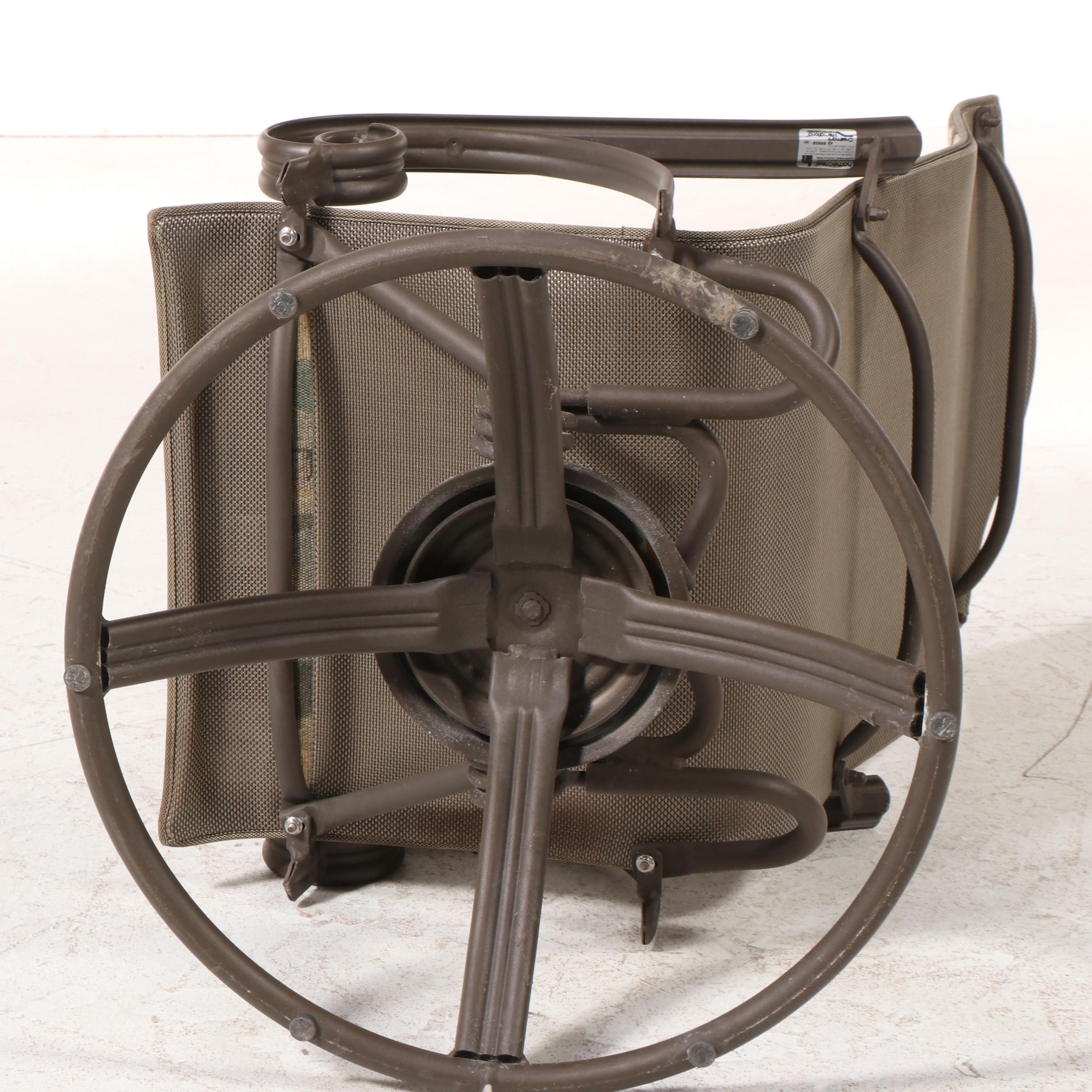 Five-Piece Homecrest Aluminum and Glass Top Patio Dining Set