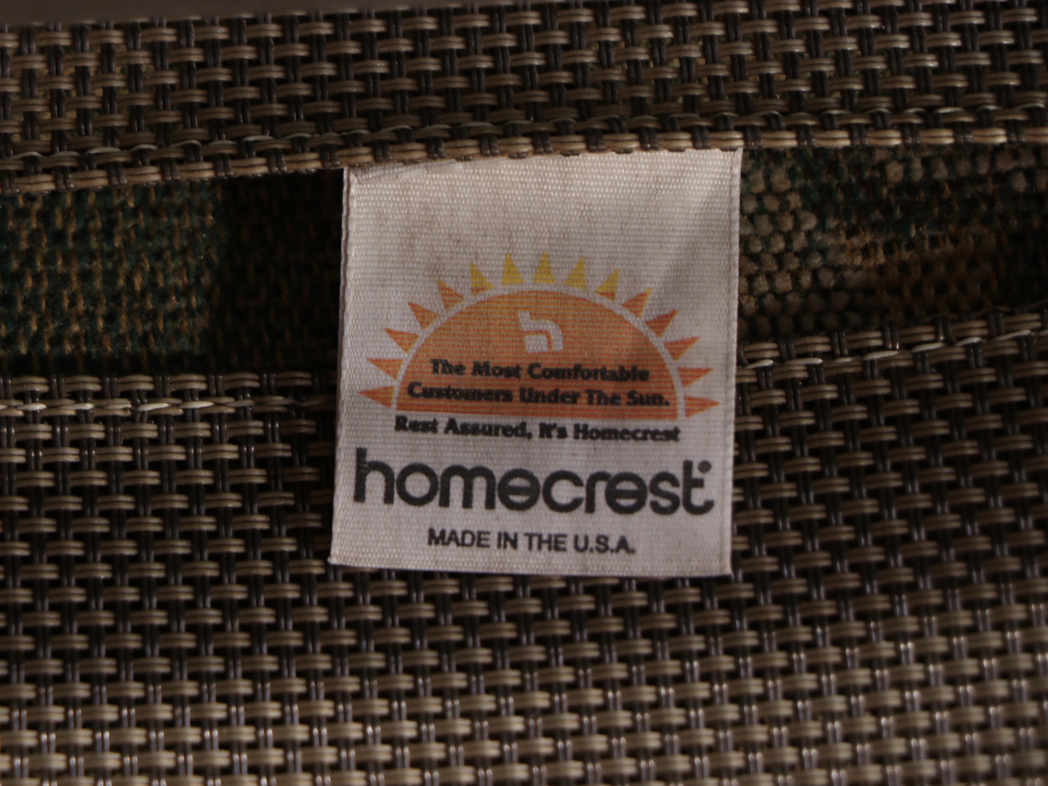 Five-Piece Homecrest Aluminum and Glass Top Patio Dining Set