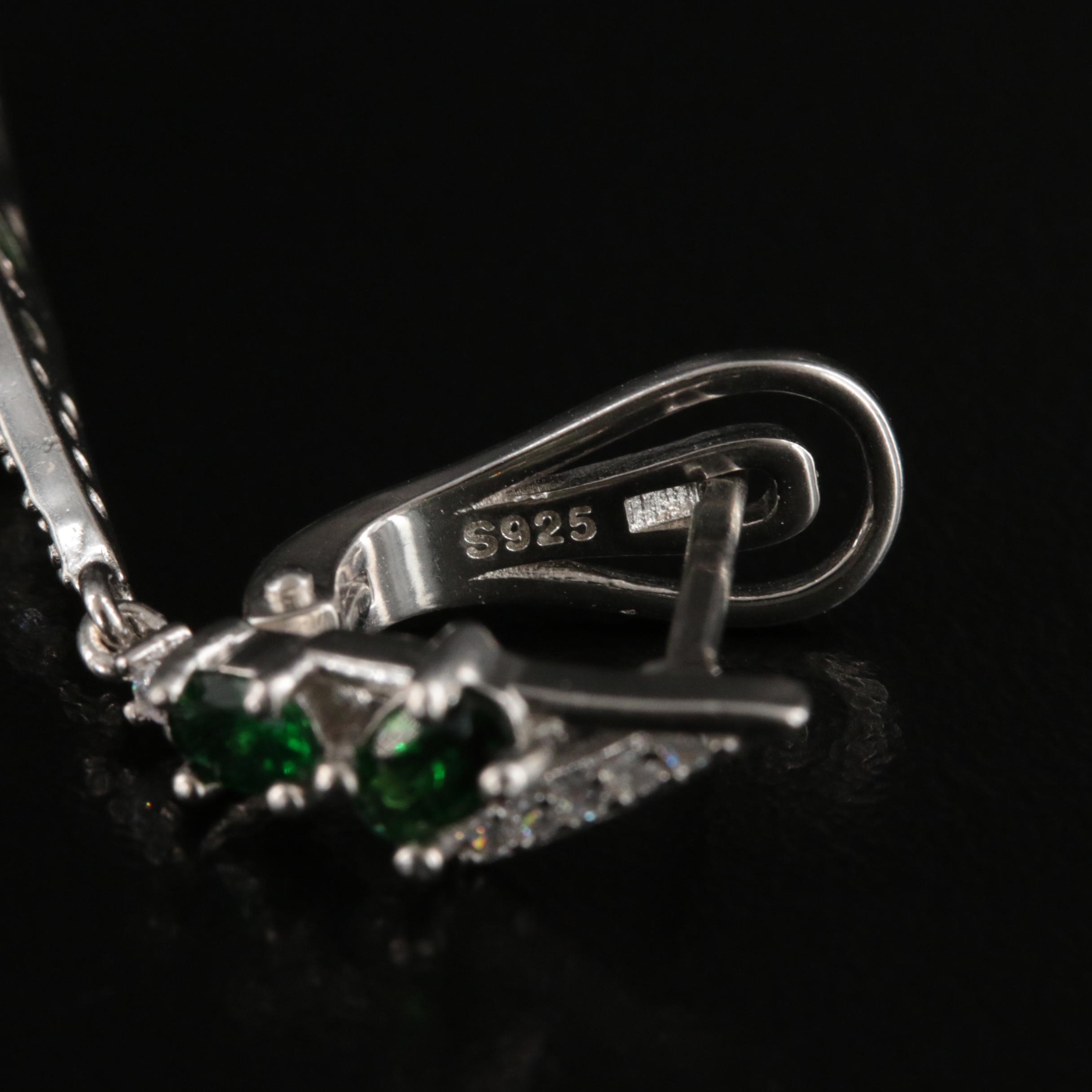 Sterling Diopside Earrings