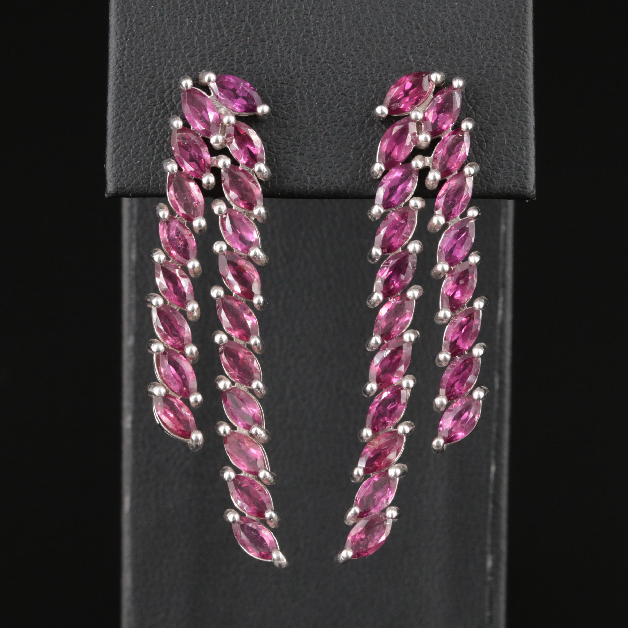 Sterling Garnet Earrings -
